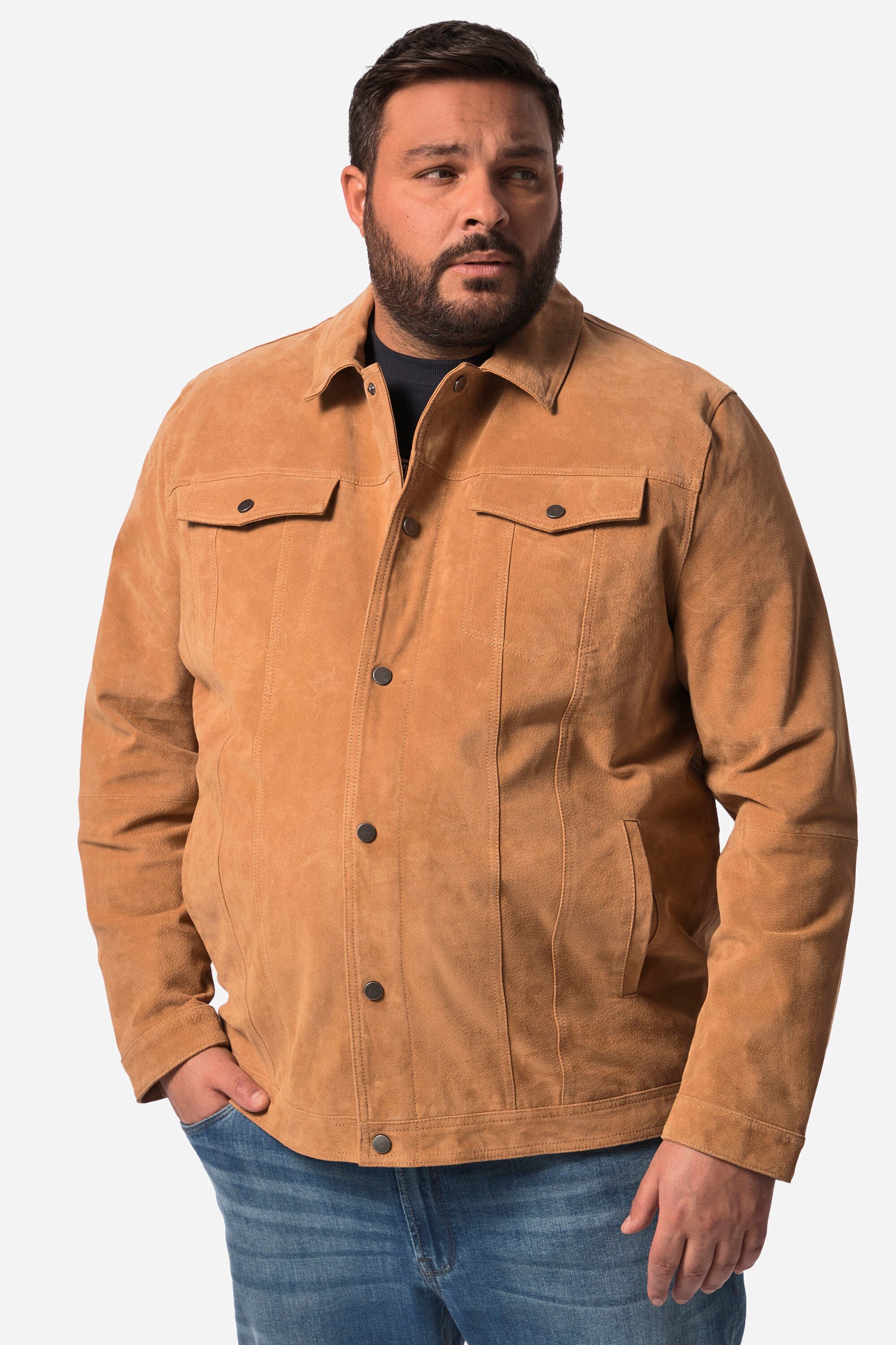 John F. Gee Lederjacke Lederjacke Leder Pigsplit-Leder