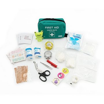 FLEXEO Erste-Hilfe-Set, Mehrfachkompressen für Kinder, (47 St), Notfallset für Kinder mit Kühlpads