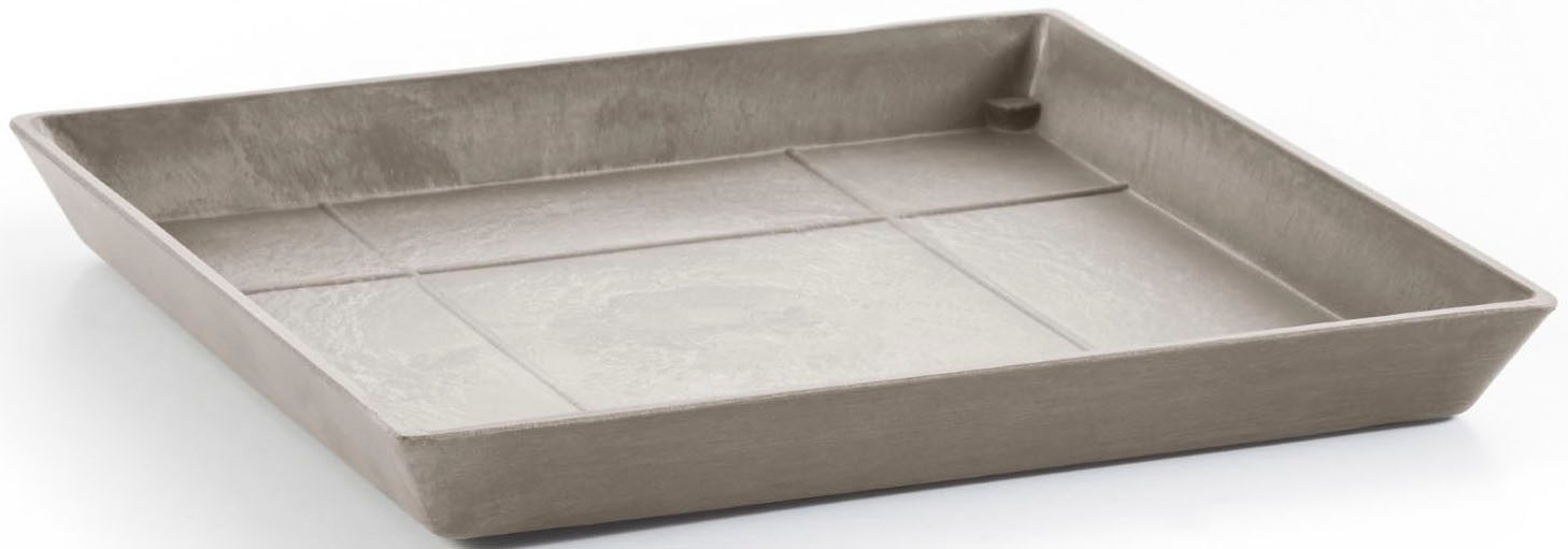 ECOPOTS Blumentopfuntersetzer ROUND SAUCER Taupe, BxTxH: 35,5x35,5x3,5 cm