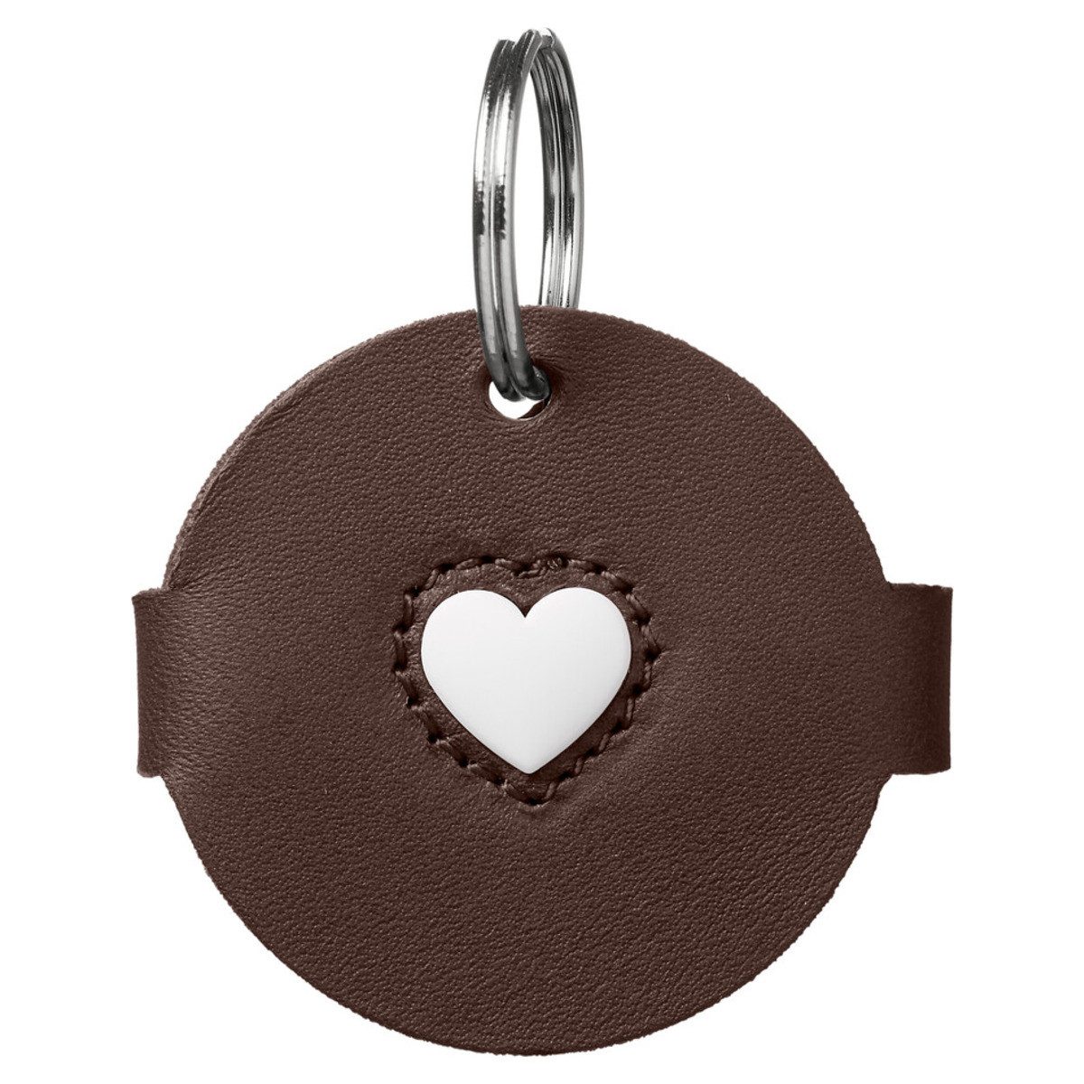 Hunter Tierbedarf Tier-Halsband Anhänger Hundemarken-Etui Love braun