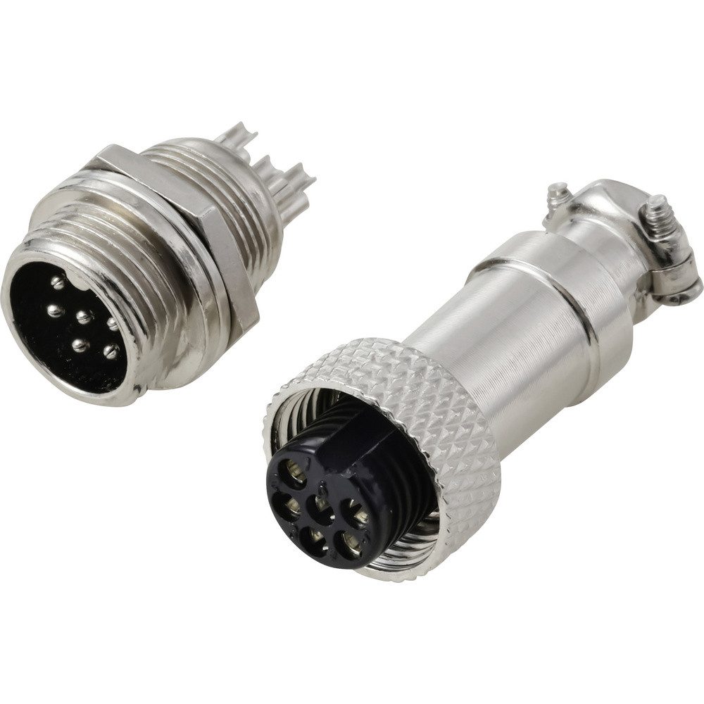TRU COMPONENTS TRU COMPONENTS TC-13895592 Rundsteckverbinder Stecker, Buchsenkontakt Installationskabel