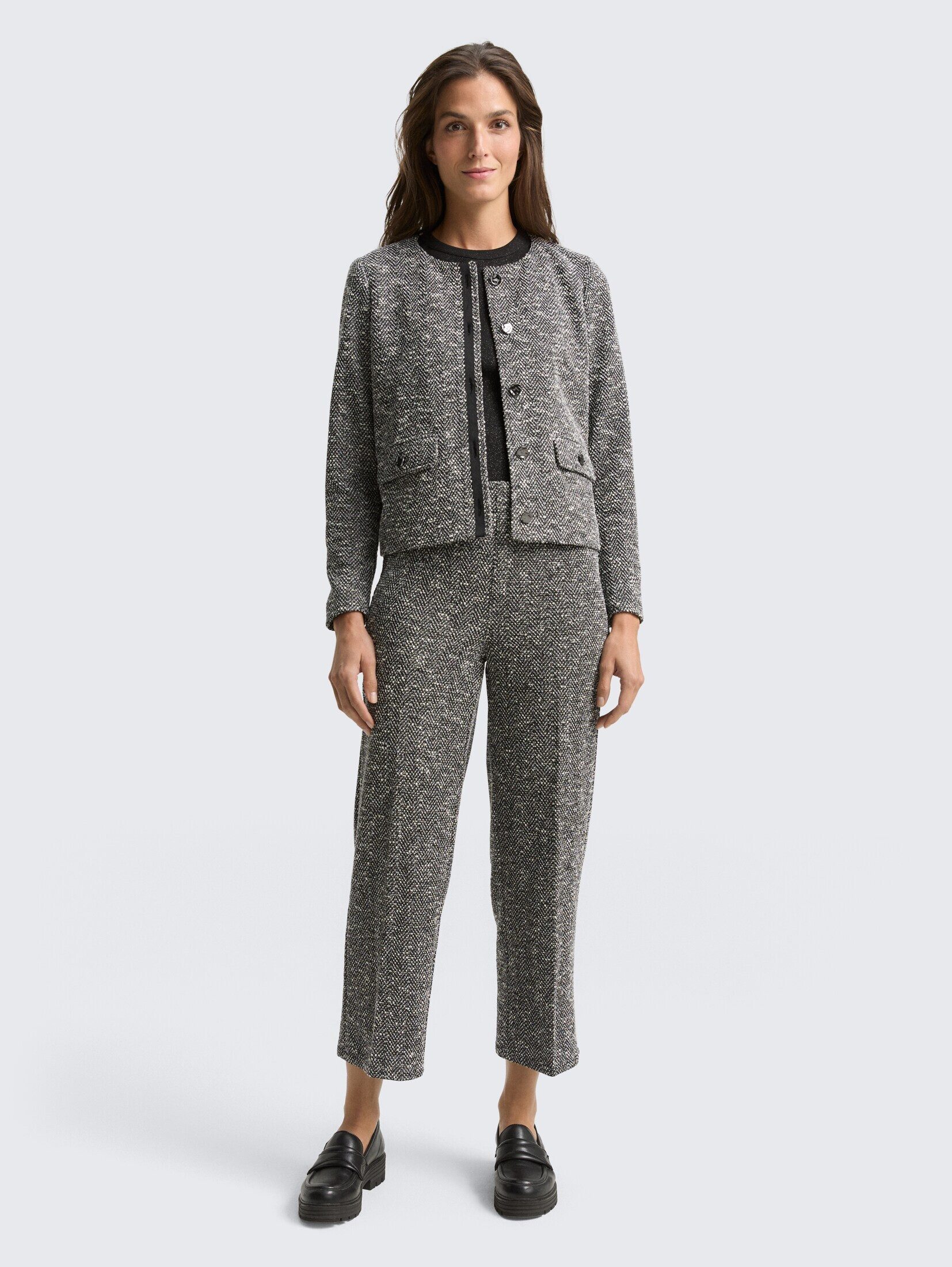 TOM TAILOR 7/8-Hose Hosen & Chino TTLEA Straight Bouclé Hose