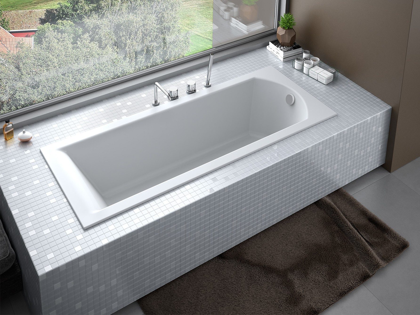 Thumbnail - KOLMAN Badewanne Rechteck Shea Slim 180x80, Ablaufgarnitur & Füße GRATIS