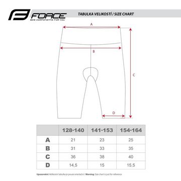 FORCE Fahrradhose Shorts F KID VICTORY mit Pad