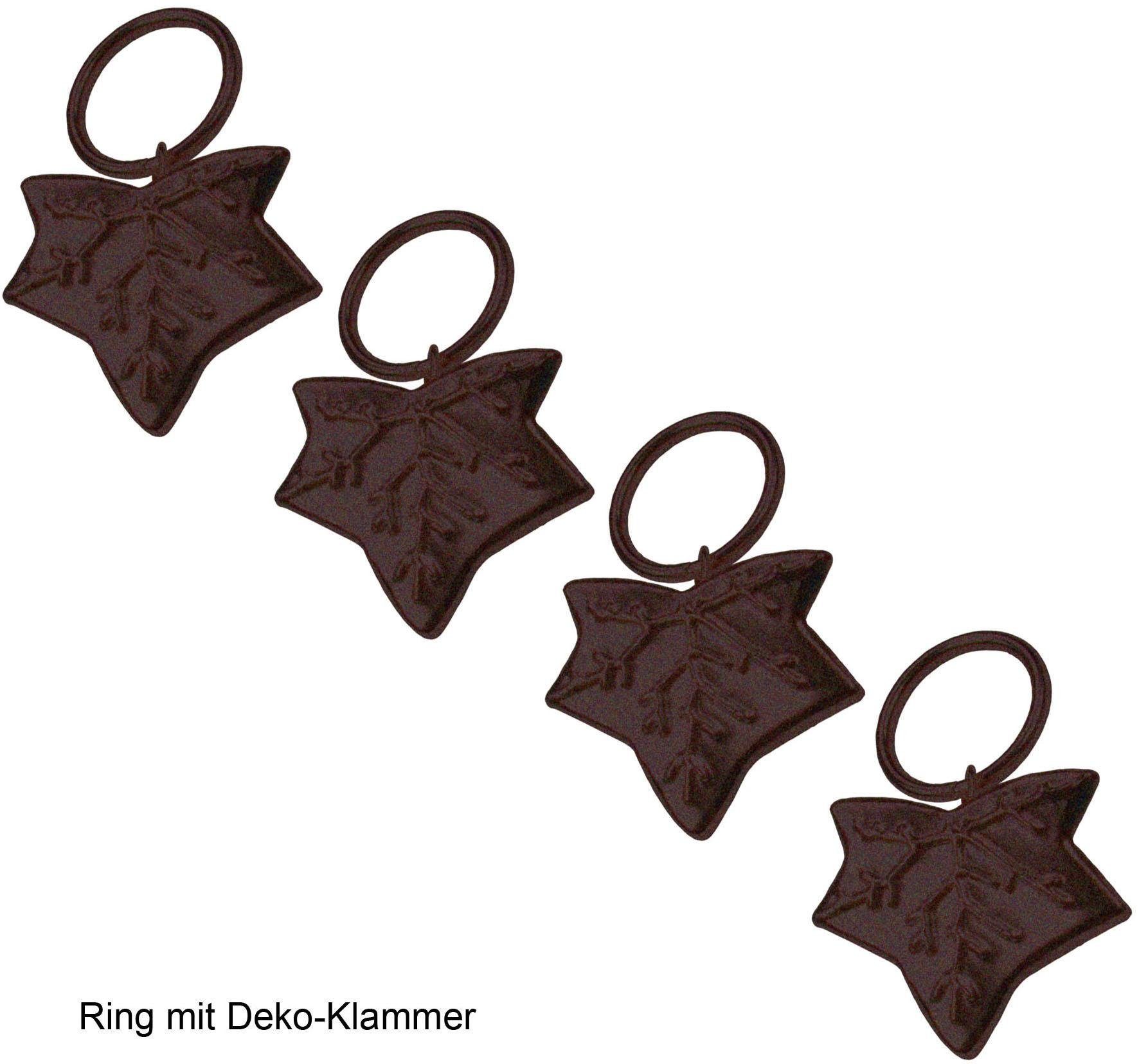 Liedeco Gardinenring Blatt, Gardinenstangen, (Packung, 4-St., günstig online kaufen