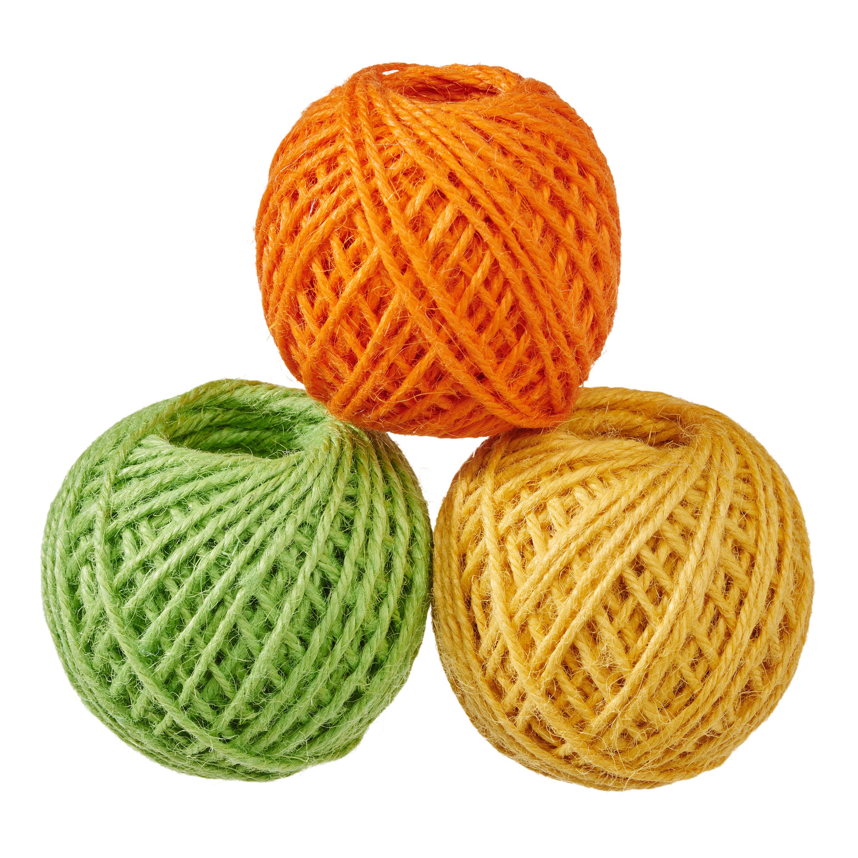 VBS Jutekordel-Set Juta Häkelwolle, 3 Knäuel á 30 m