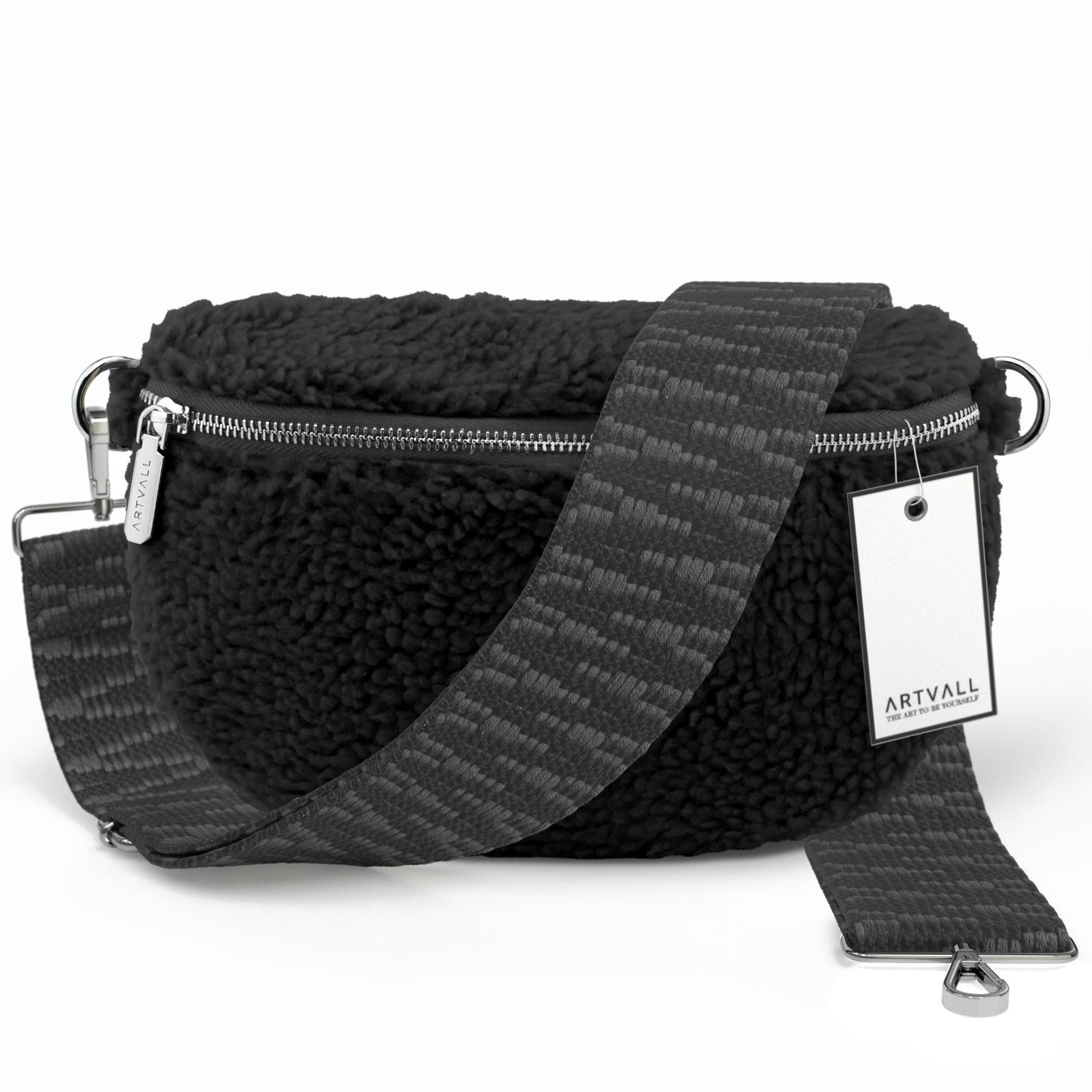 ARTVALL Umhängetasche Teddy Handtasche Brusttasche Crossbody Bag Schwarz (T günstig online kaufen