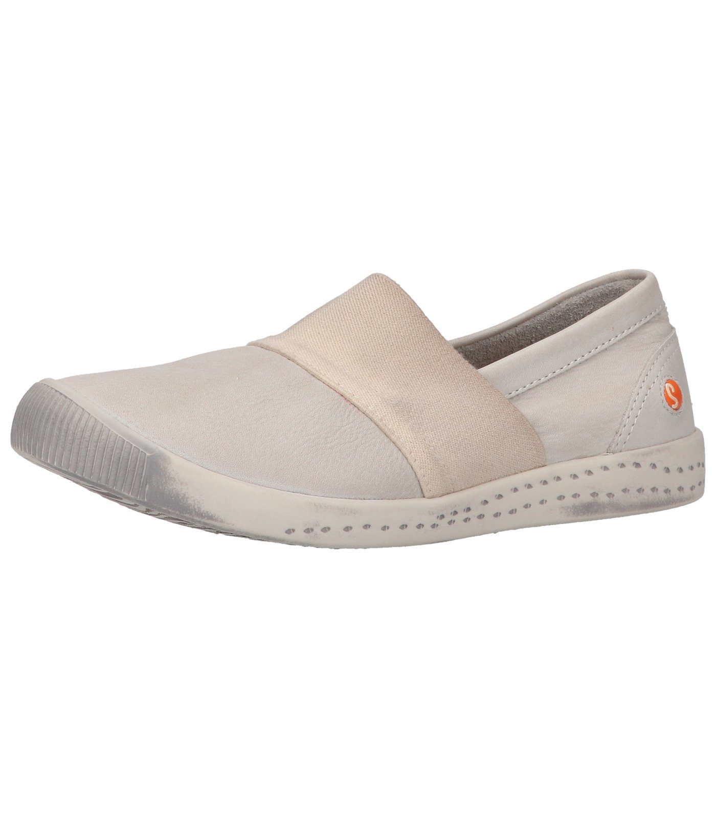 softinos Leder Hellgrau Slipper Slipper