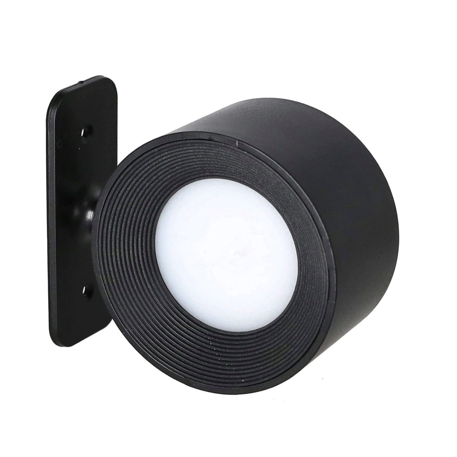 HAC24 Wandleuchte LED Akku Wandlampe Schwarz Warmweiß 3 Leuchtstufen, LED fest integriert, Wiederaufladbar, mit Magnet, 360°