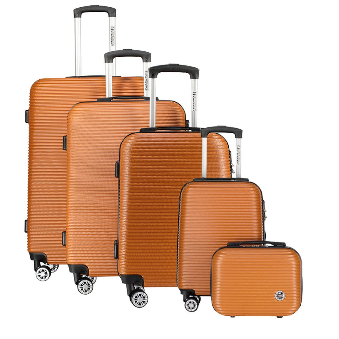 Geographical Norway Kofferset Robuste Rollkoffer Solomun, 4 Rollen, (5 tlg) günstig online kaufen