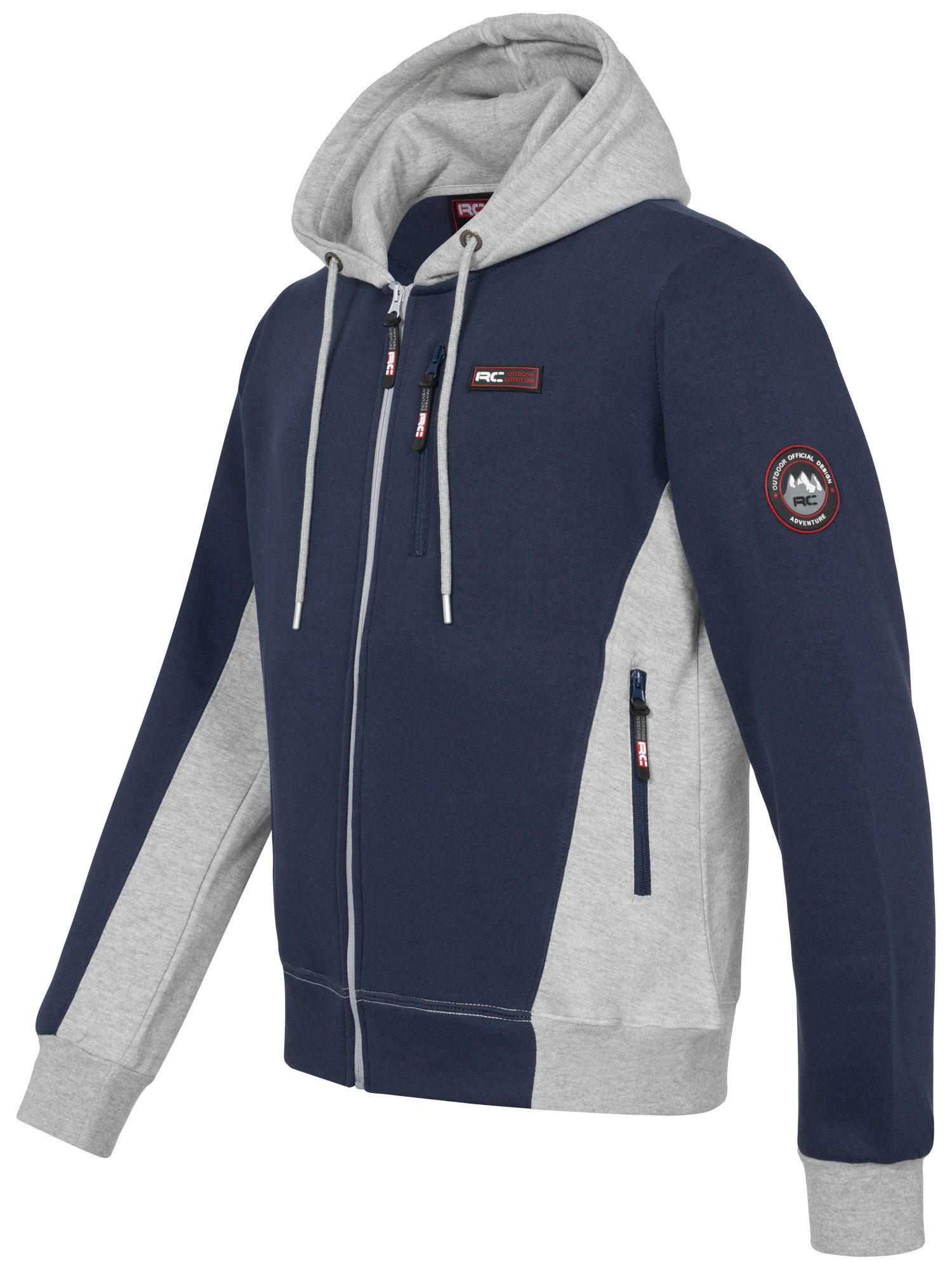 Rock Creek Kapuzenpullover Sweatjacke Herren Hoodie Reißverschluss H-413 mit Stehkragen – Bild 3 von 5