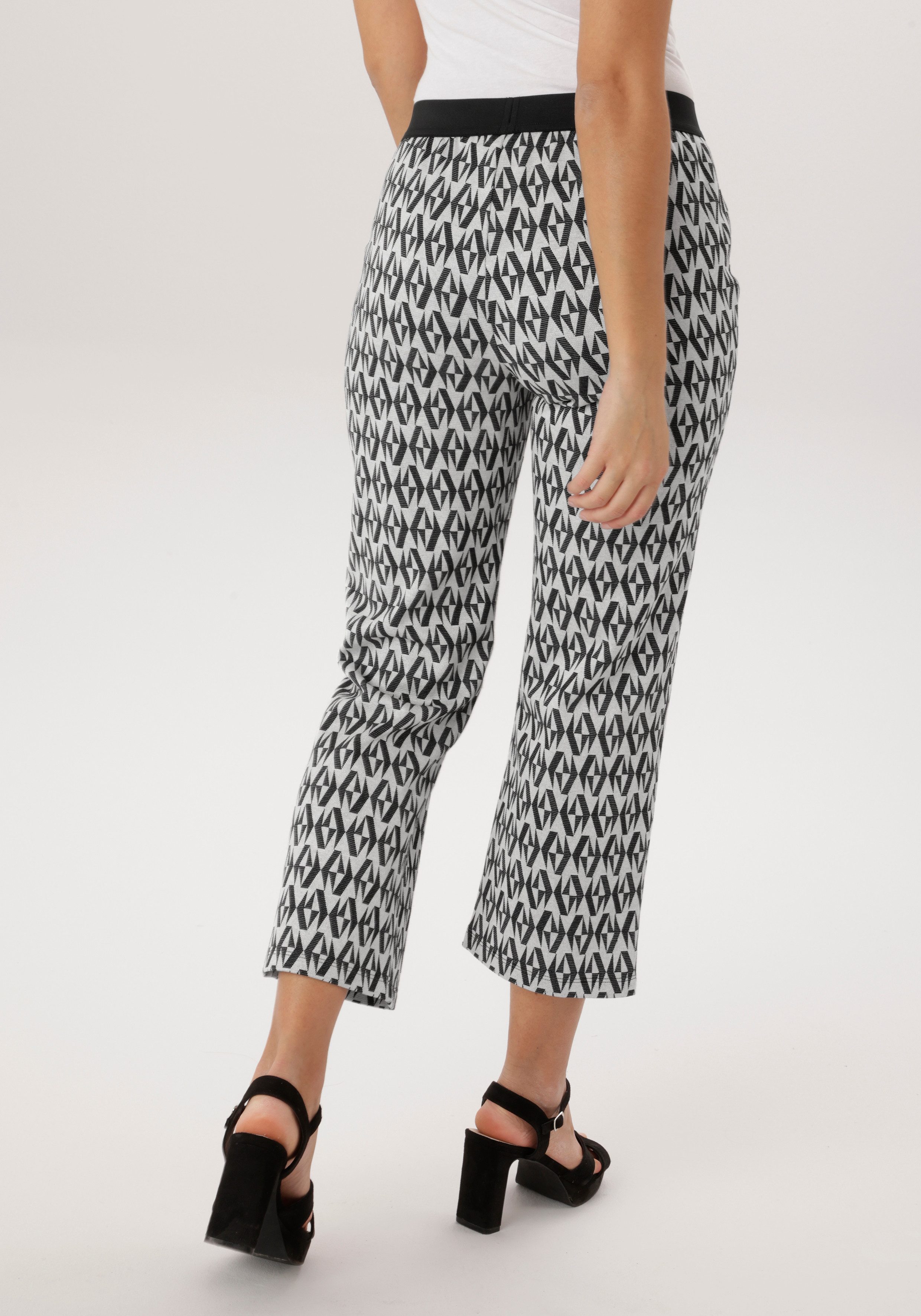 Aniston SELECTED Schlupfhose mit modischer Jacquardmusterung - NEUE KOLLEKTION