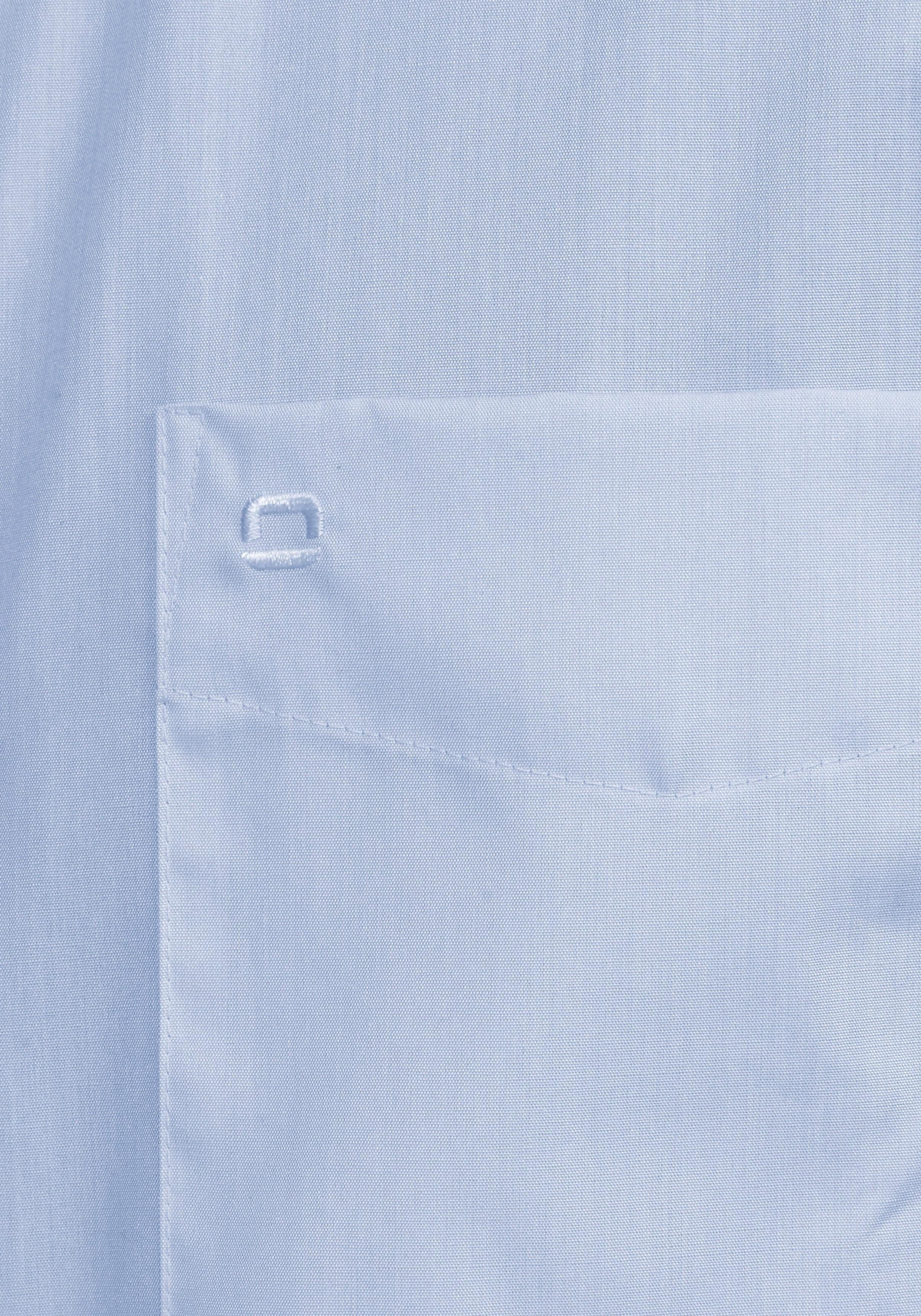 OLYMP Businesshemd Luxor modern Brusttasche, extra Ärmel, fit bügelfrei, lange mit hellblau unifarben