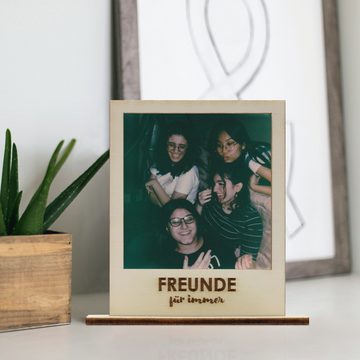 WANDStyle Bilderrahmen für Polaroid, aus Holz mit Gravur "Freunde für immer"