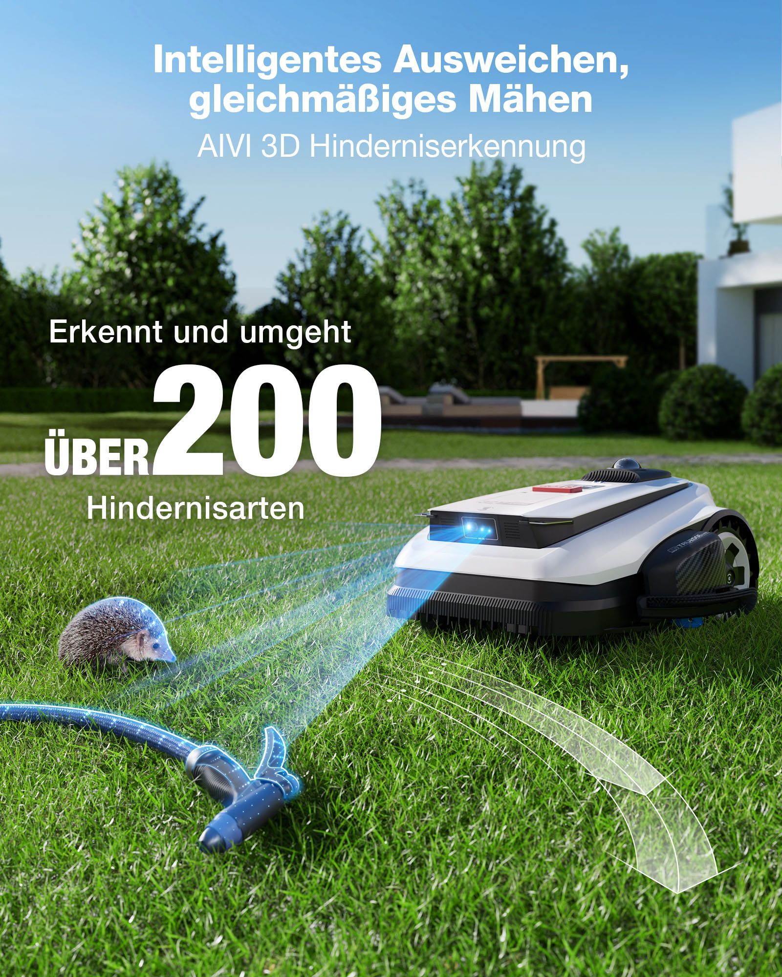 ECOVACS Rasenmähroboter GOAT A1600 LiDAR PRO Care Kit, bis 400 m² Rasenfläche, (Set, mit zusätzlichen Ersatzteilen), Inklusive Akku und Ladestation, Appsteuerun – Bild 5 von 5