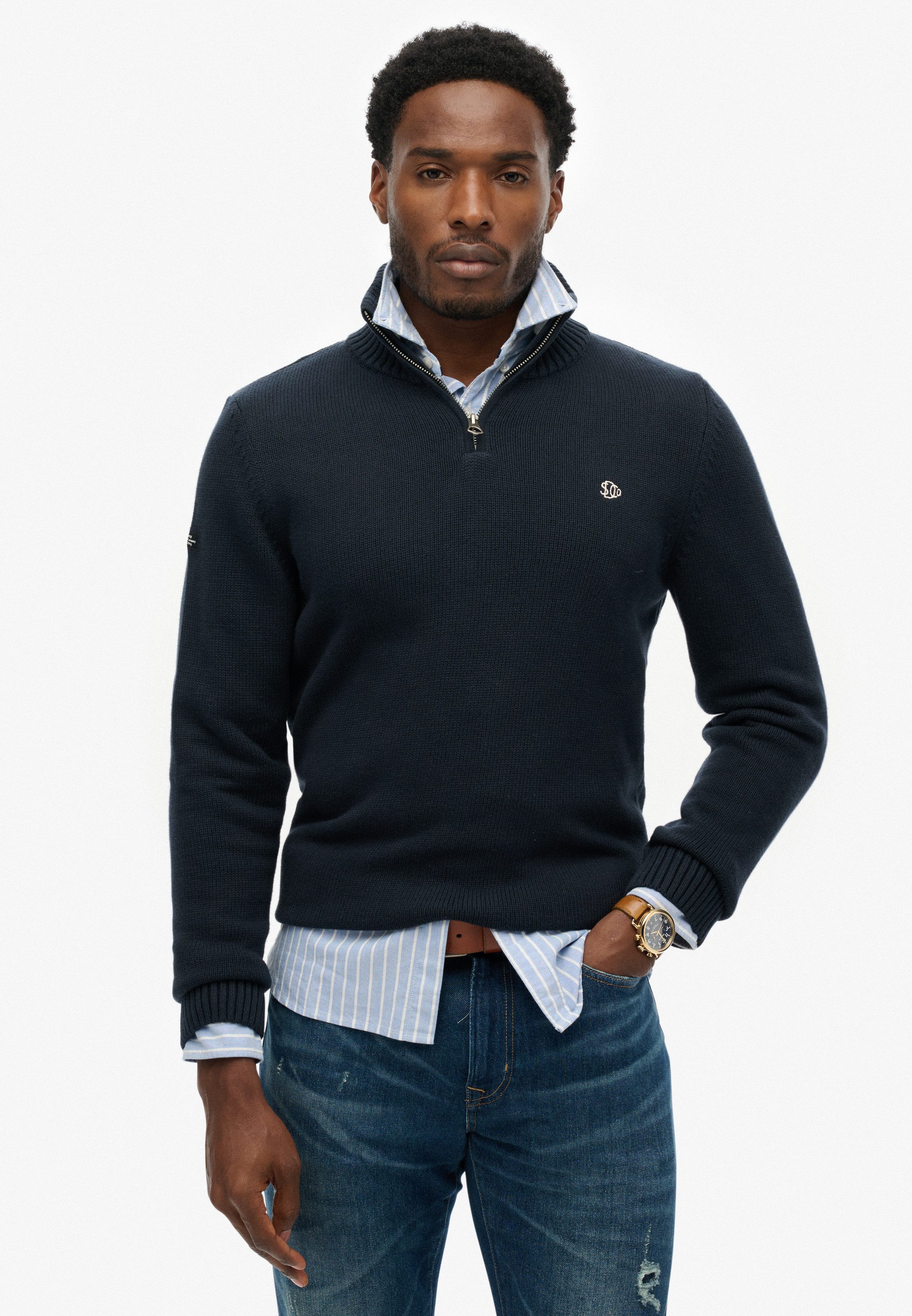 Superdry Strickpullover COTTON KNIT HENLEY günstig online kaufen