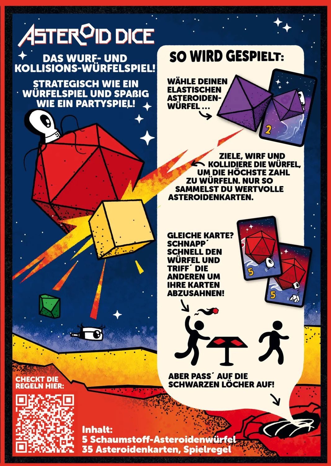 HUCH! Spiel Asteroid Dice