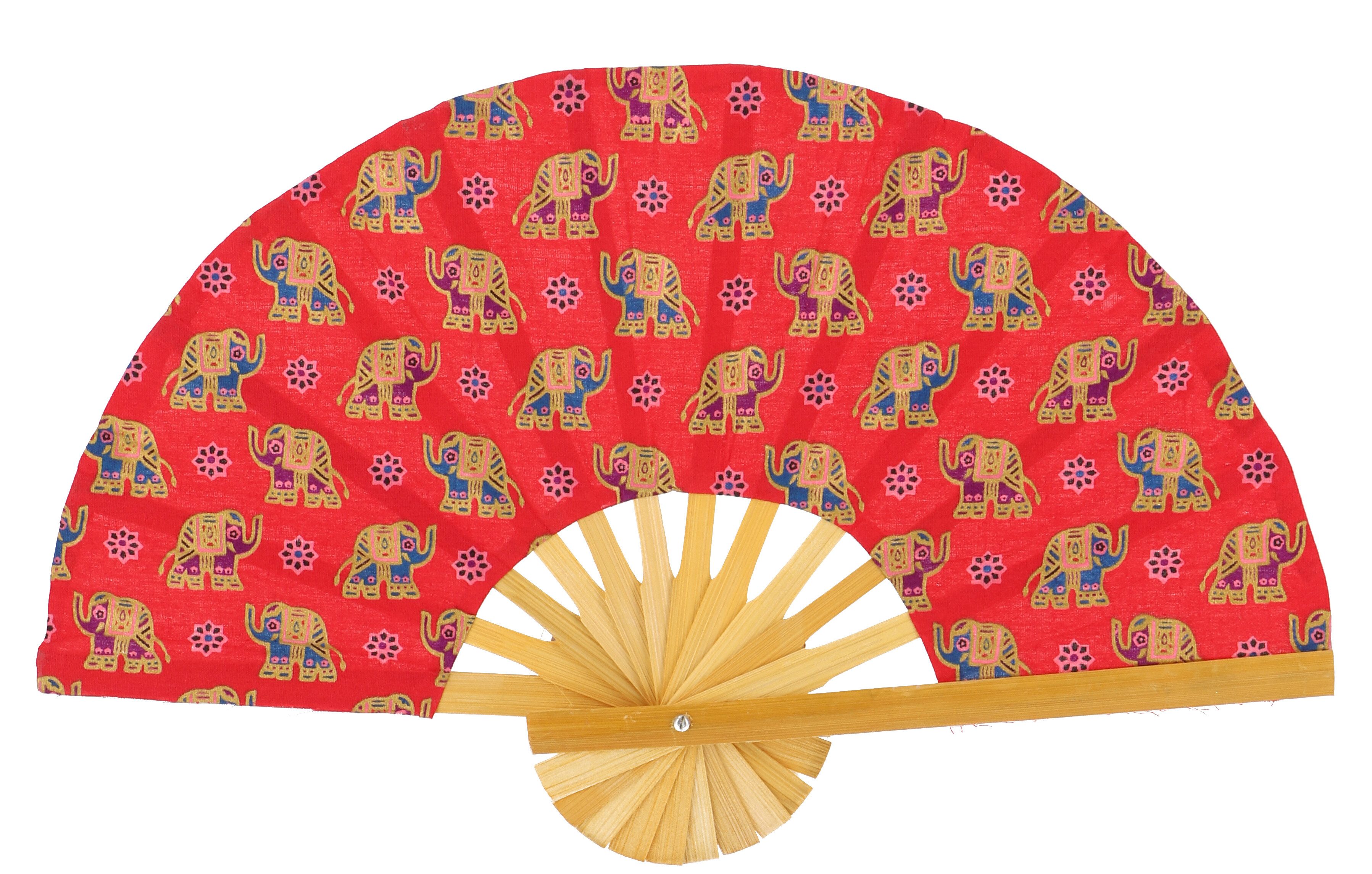 Guru-Shop Handfächer Bespannter Bambusfächer, asiatischer Веера,..