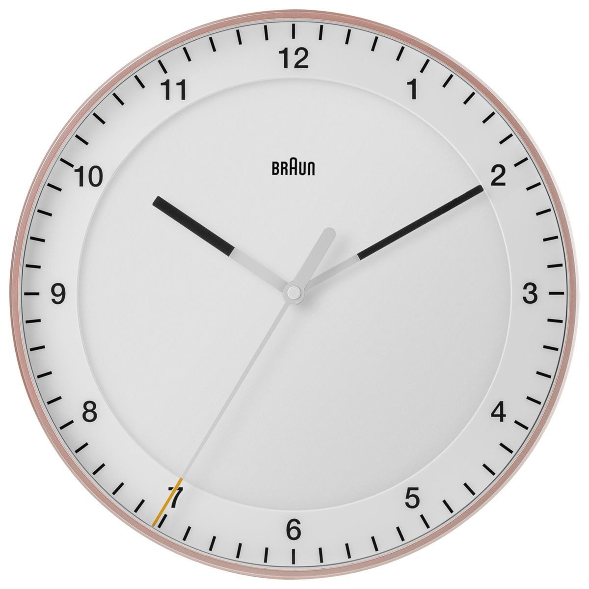 Braun Wecker BC 17 PW rosa/weiß Quarzwanduhr, analog