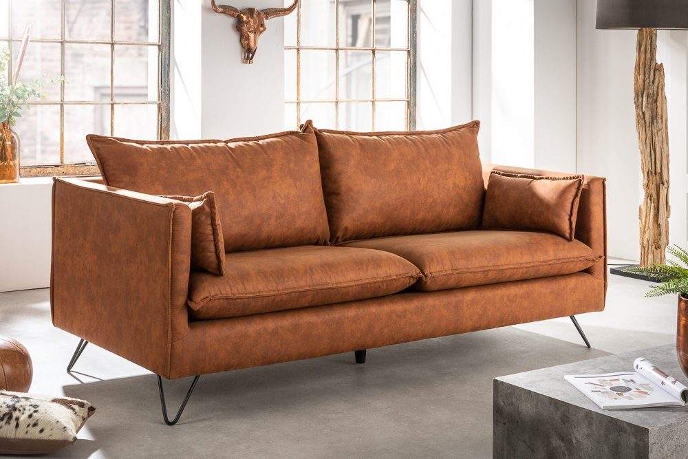 riess-ambiente 3-Sitzer ROCCO 195cm antik braun günstig online kaufen