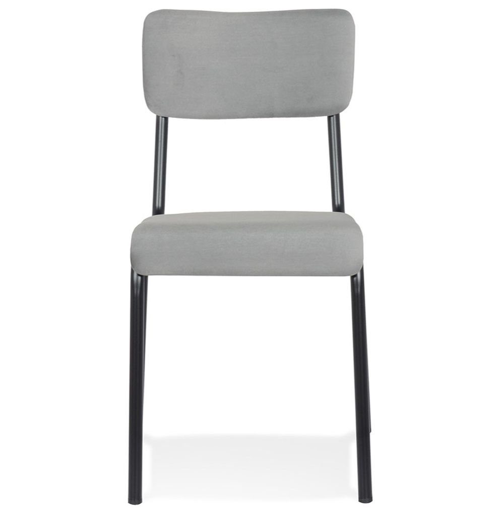 Stuhl 49,5 x x DESIGN Esszimmerstuhl DIANA KADIMA 59 (grey) Grau 83 Textile