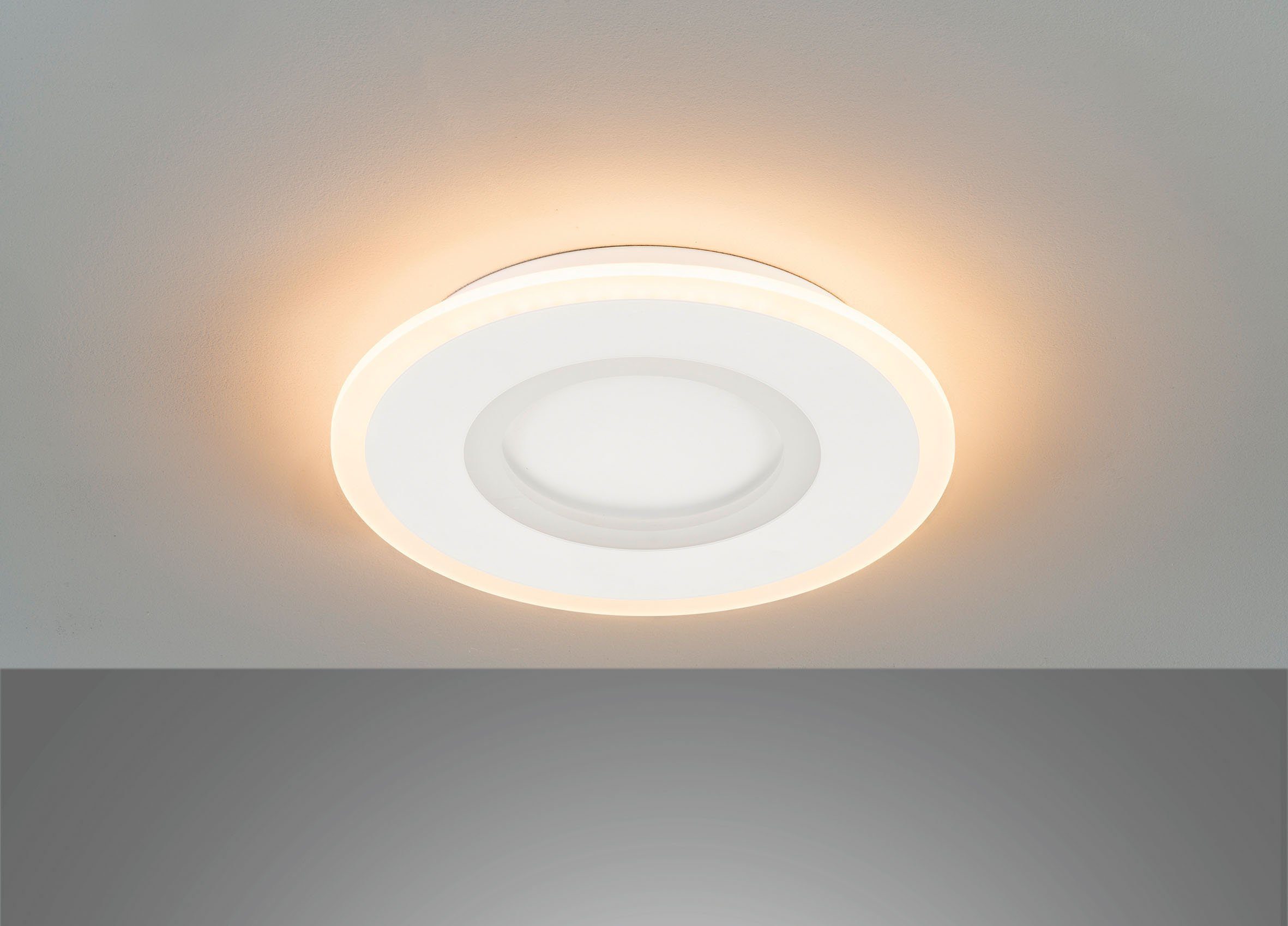 FISCHER & HONSEL LED LED - Deckenleuchte kaltweiß - fest Fernbedienung, warmweiß integriert, Bolia, über CCT
