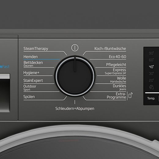 BEKO Waschmaschine B3WFT59415M, 9 kg, 1400 U/min - tolle Funktionen