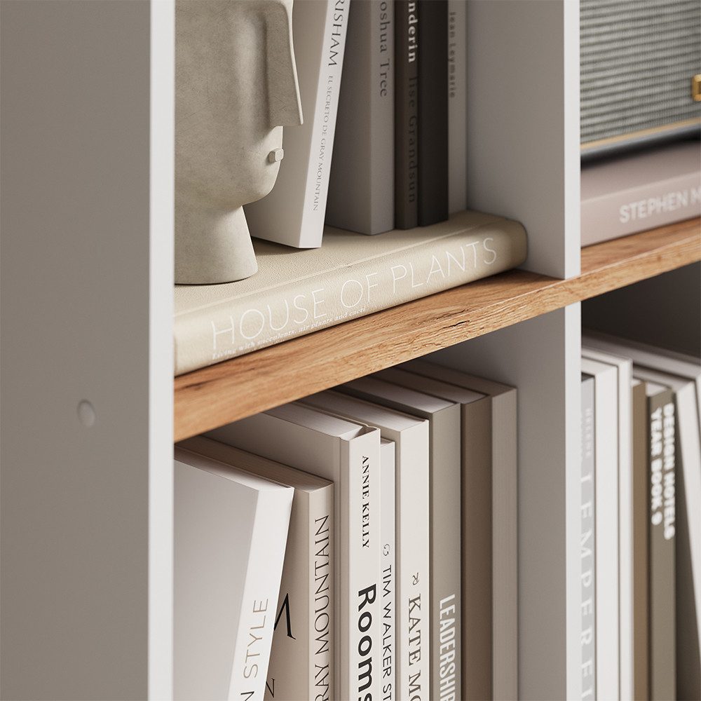 Vicco Raumteiler Scutum, Weiß/Goldkraft Eiche, 143 x 72 cm, 1-tlg.