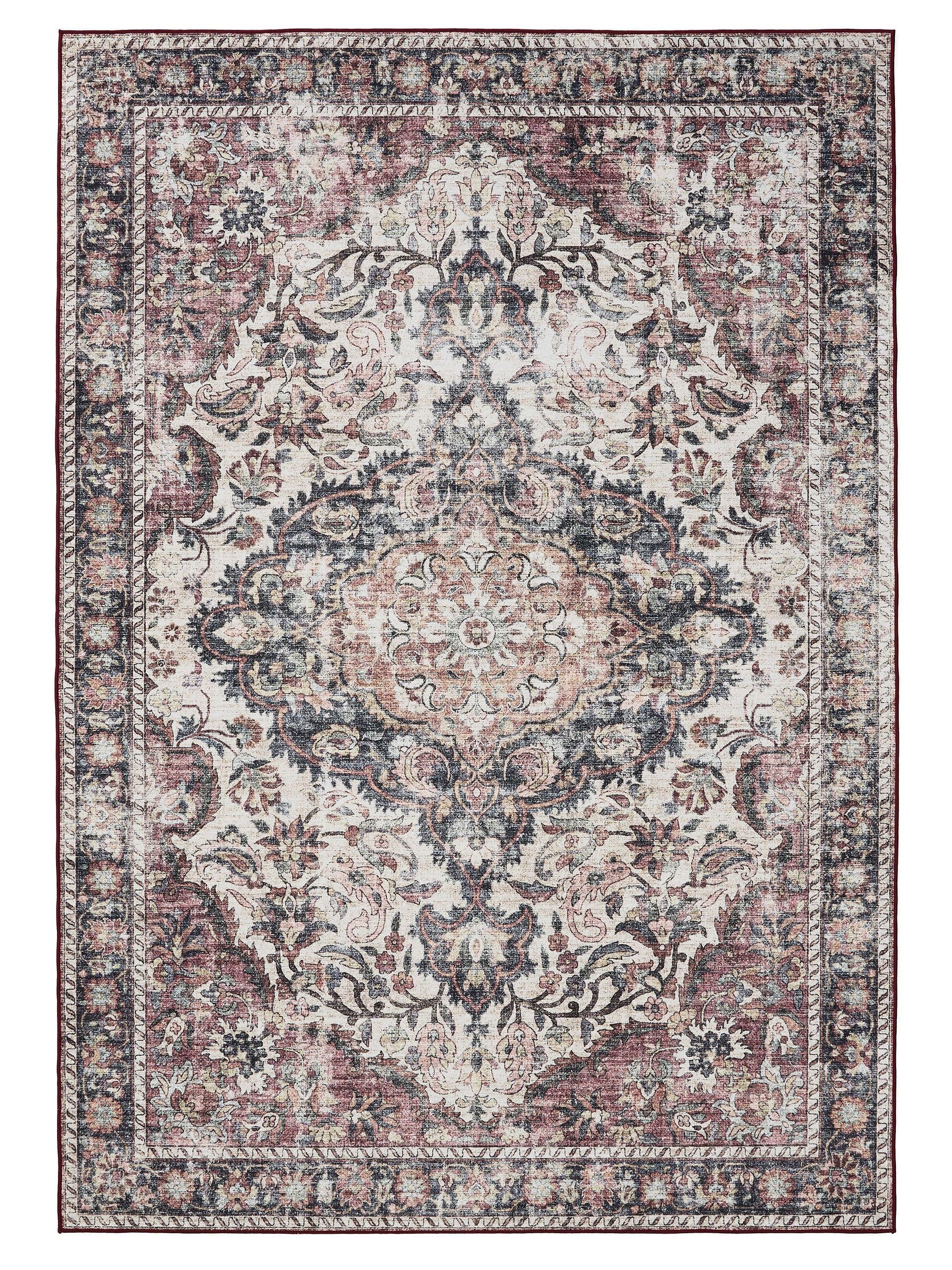 benuta Teppich George, rechteckig, Höhe: 5 mm, Vintage-Look, Kurzflor, Teppich Wohnzimmer, Schlafzimmer, Waschbar