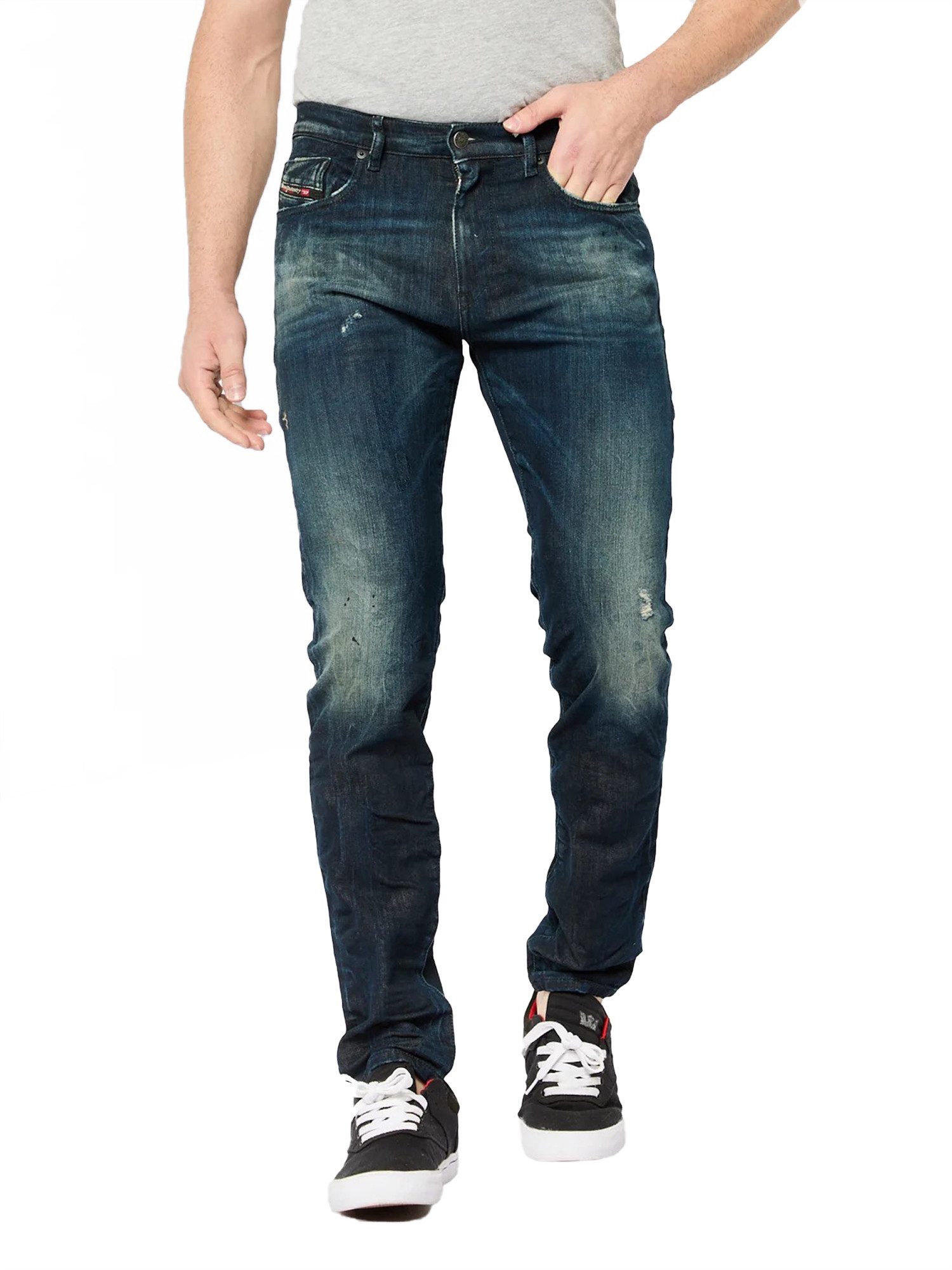 Slim-fit-Jeans Superstretch Paint-Look - D-Strukt 09B50 - W34 L32