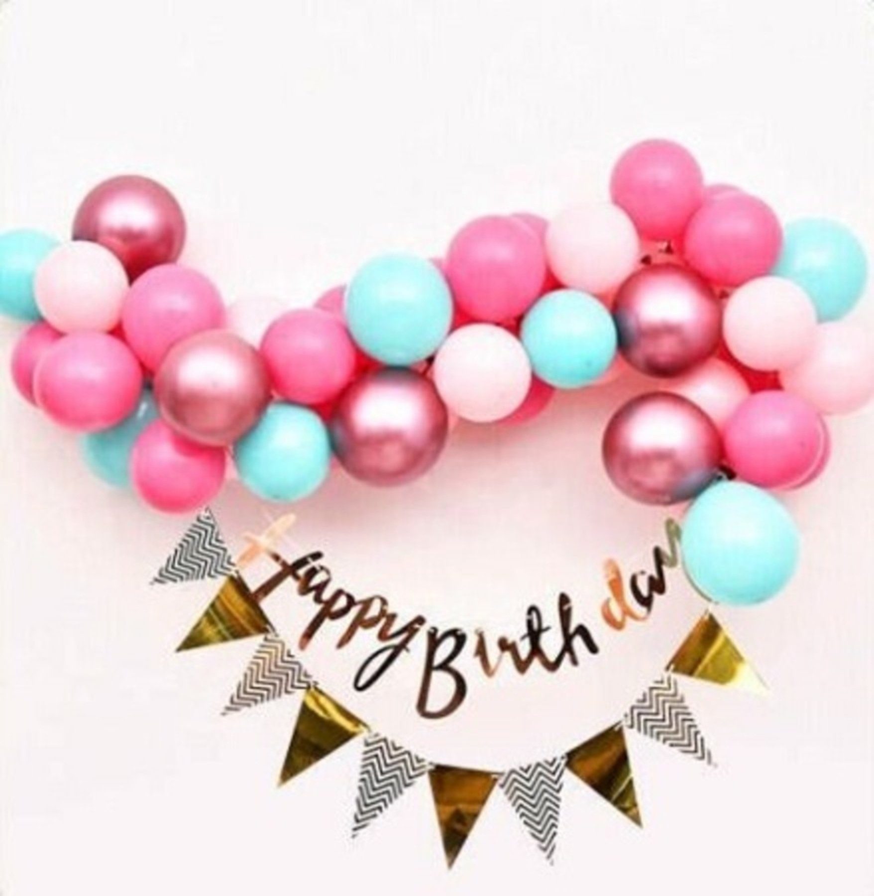 Aufblasbares Partyzubehör Geburtstag Ballonbogen Kit Chrom Metallic Ballon