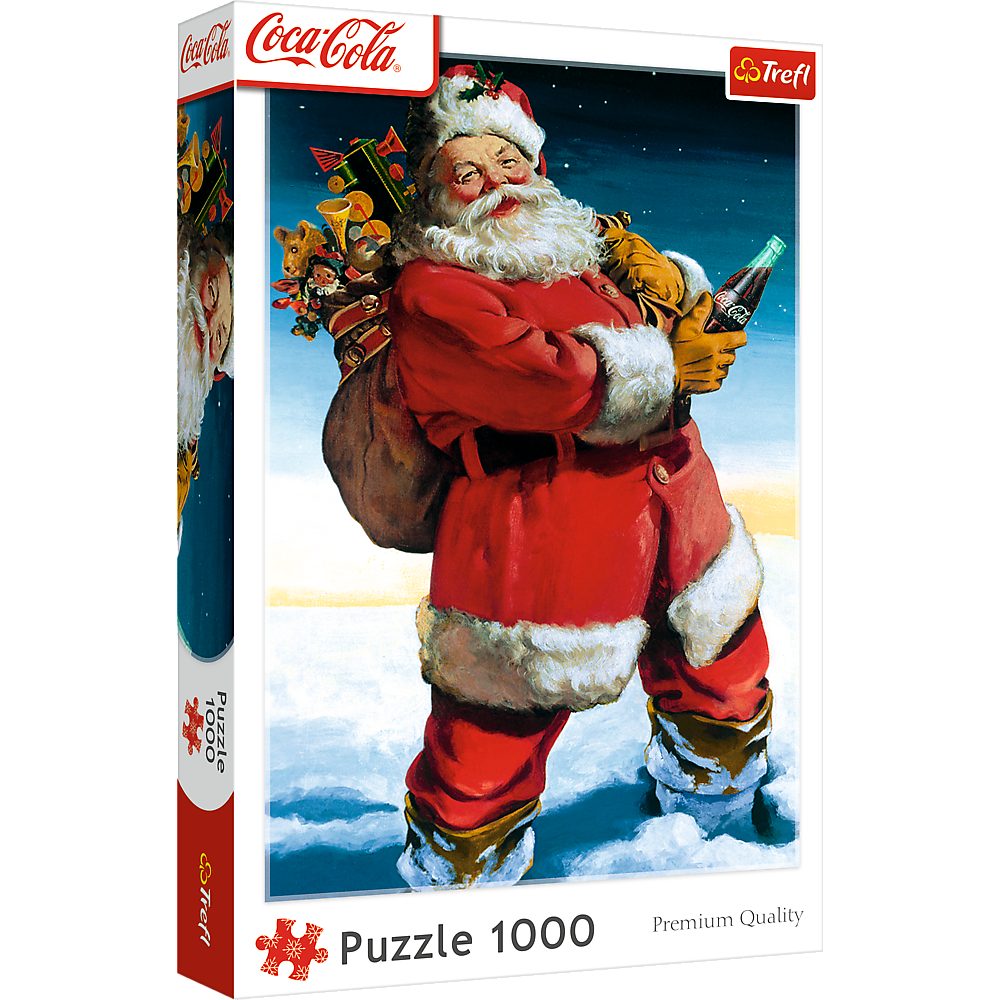 Trefl Puzzle Coca-Cola Weihnachtsmann im Schnee 1000 Teile Puzzle, 1000 Puz günstig online kaufen