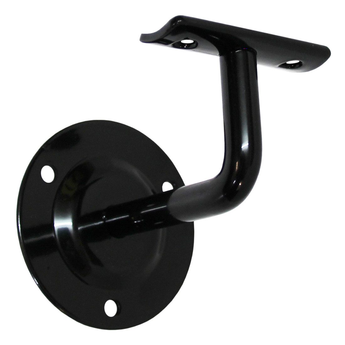 Häusler Onlinehandel GmbH Brüstungsgeländer Handlaufhalter Set HLH 1102 Schwarz gewölbte Auflage