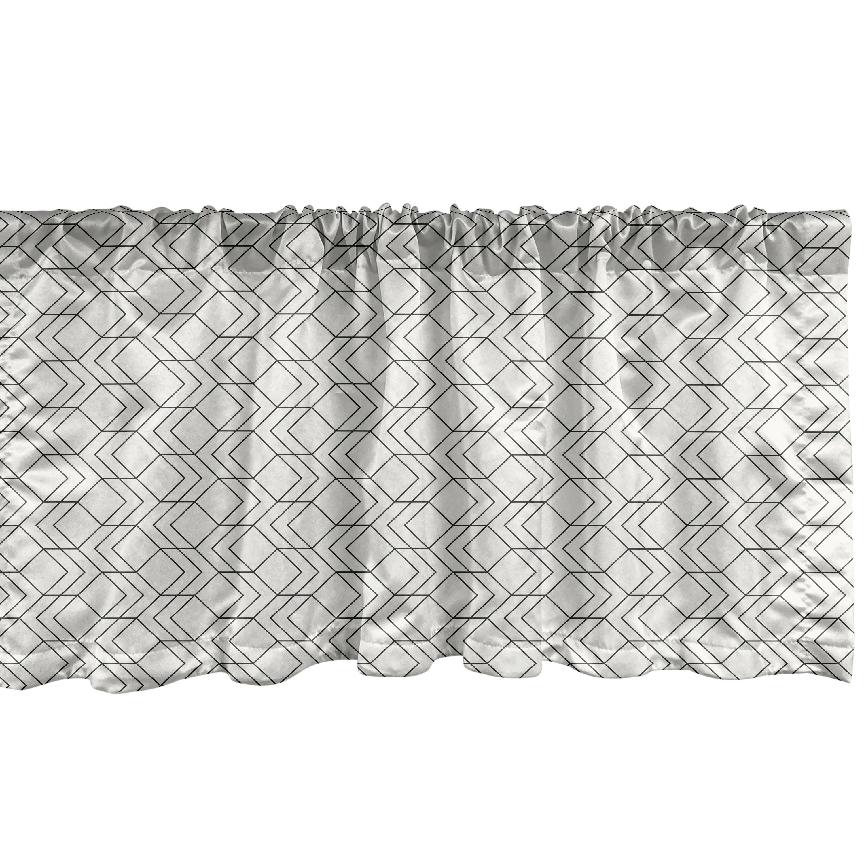 Abstrakt Moderne für Abakuhaus, Microfaser, Vorhang Stangentasche, Volant Dekor Scheibengardine Muster Schlafzimmer Zigzags Küche mit