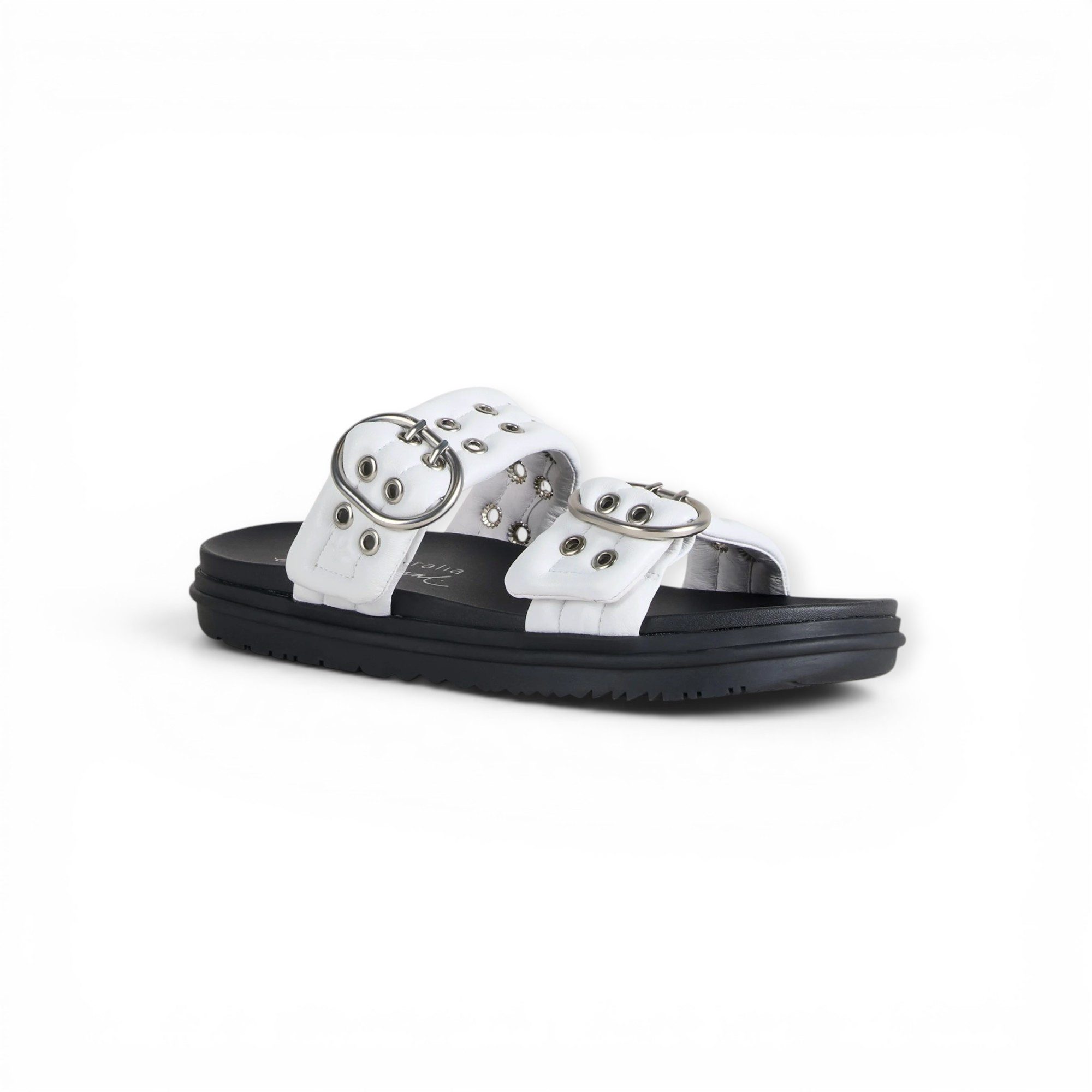 Emu Australia Bondi Buckle 2.0 (Leder) weiss/schwarz Damen Sandale