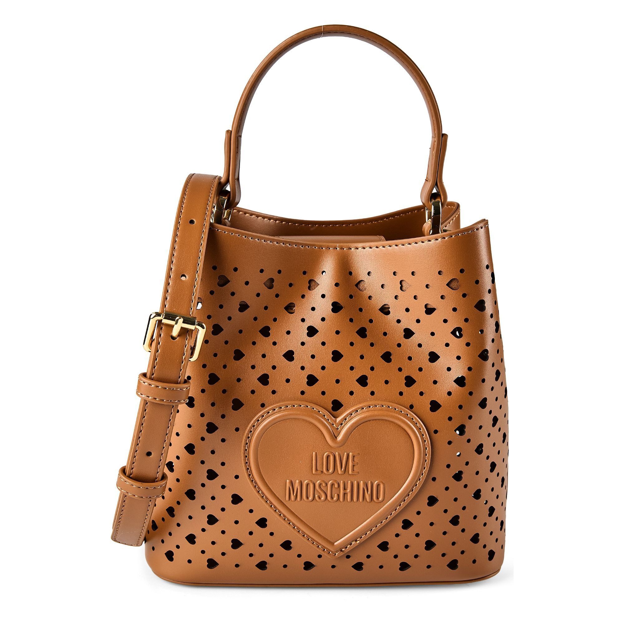 LOVE MOSCHINO Schultertasche Basket Laminated, Polyurethan