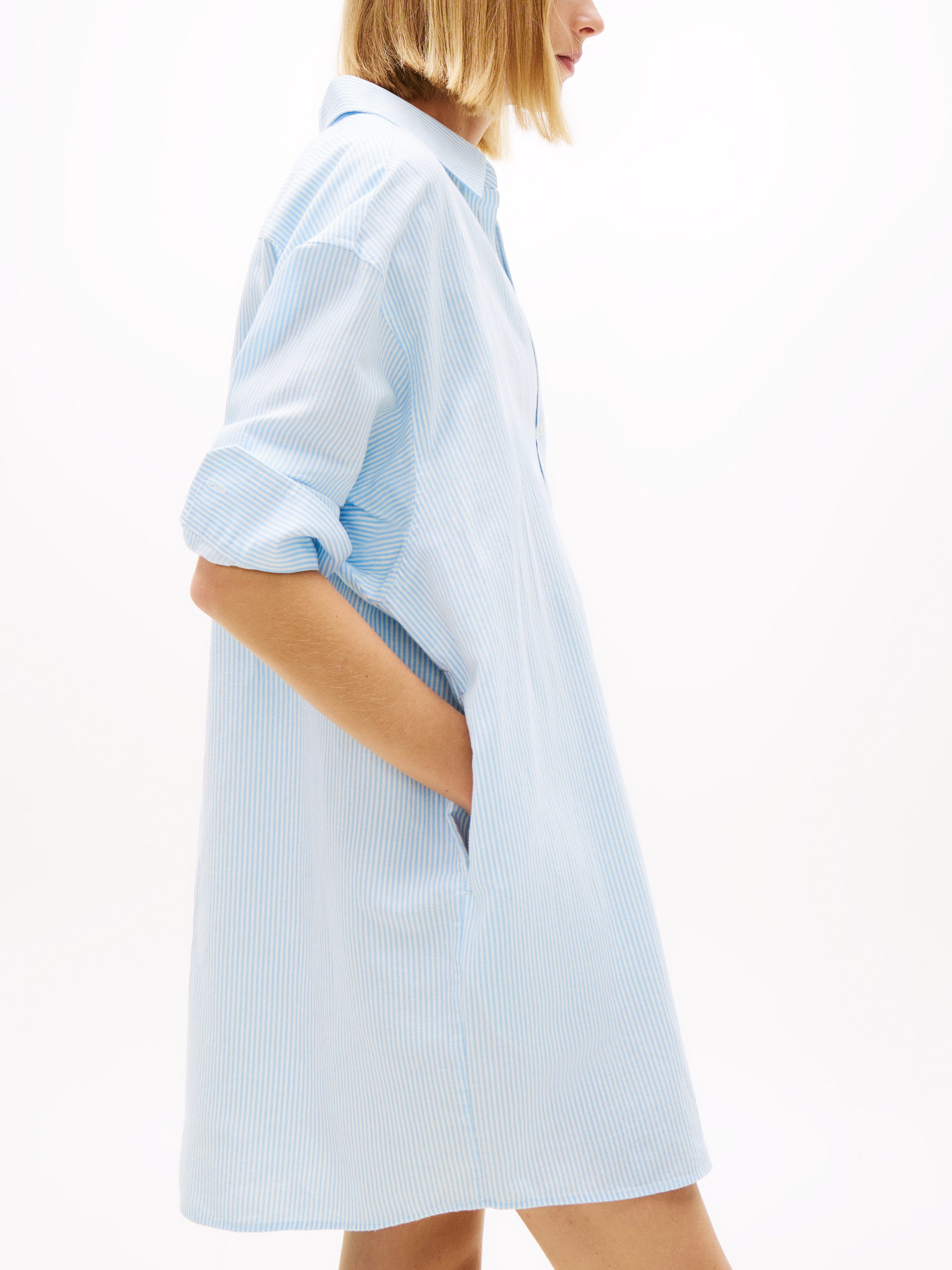 Tommy Jeans Hemdblusenkleid TJW LINEN SHIRT DRESS EXT Oversized, mit Knopfleiste