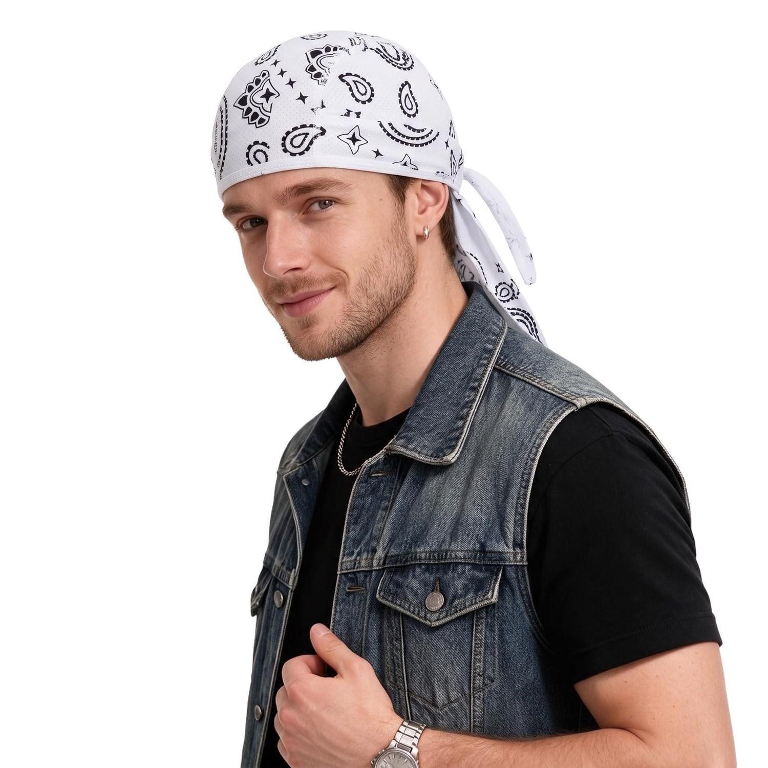 LuxusKollektion Stirnband Kopftuch Herren Damen Bandana Piratenmütze Hip Hop Cap (1-St)