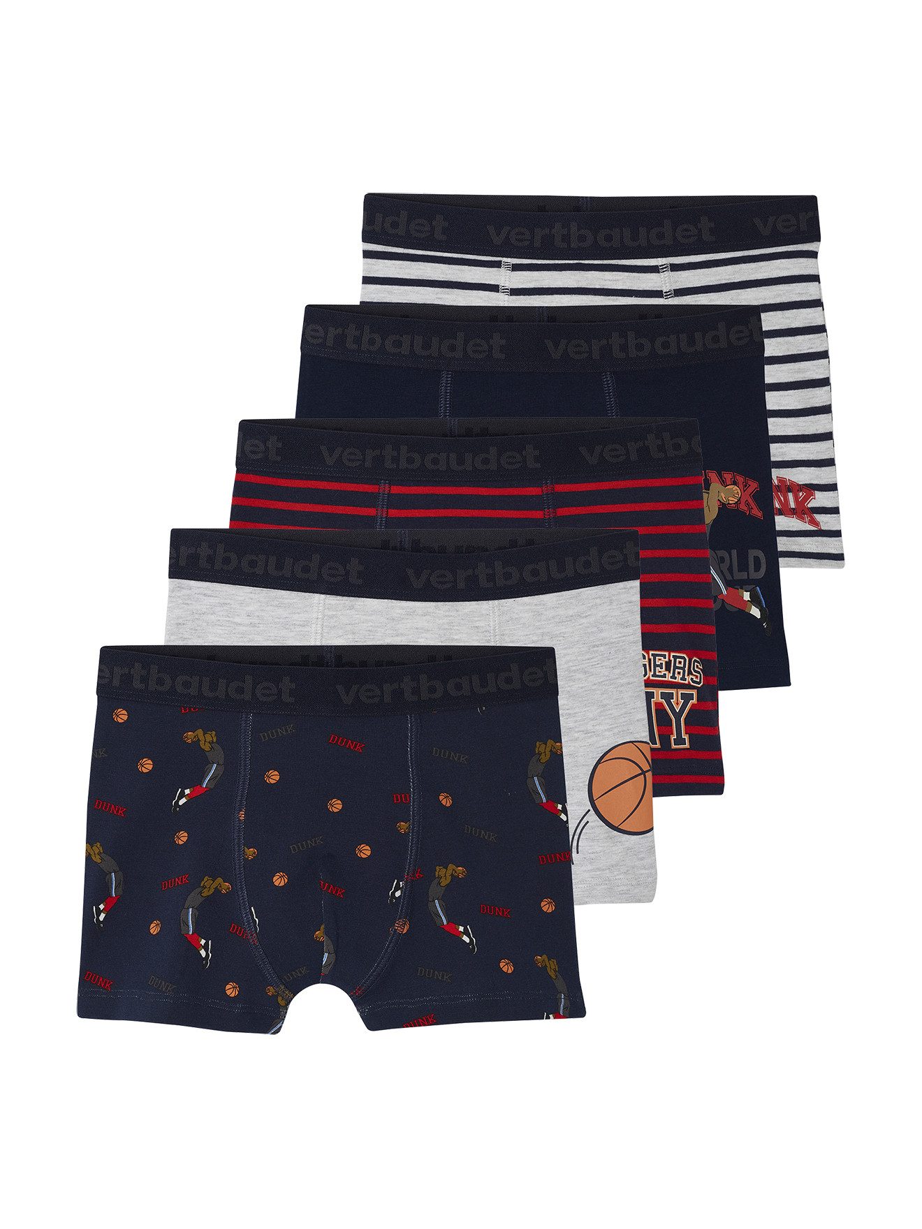 Boxershorts 5er-Pack Jungen Boxershorts mit, Basketball