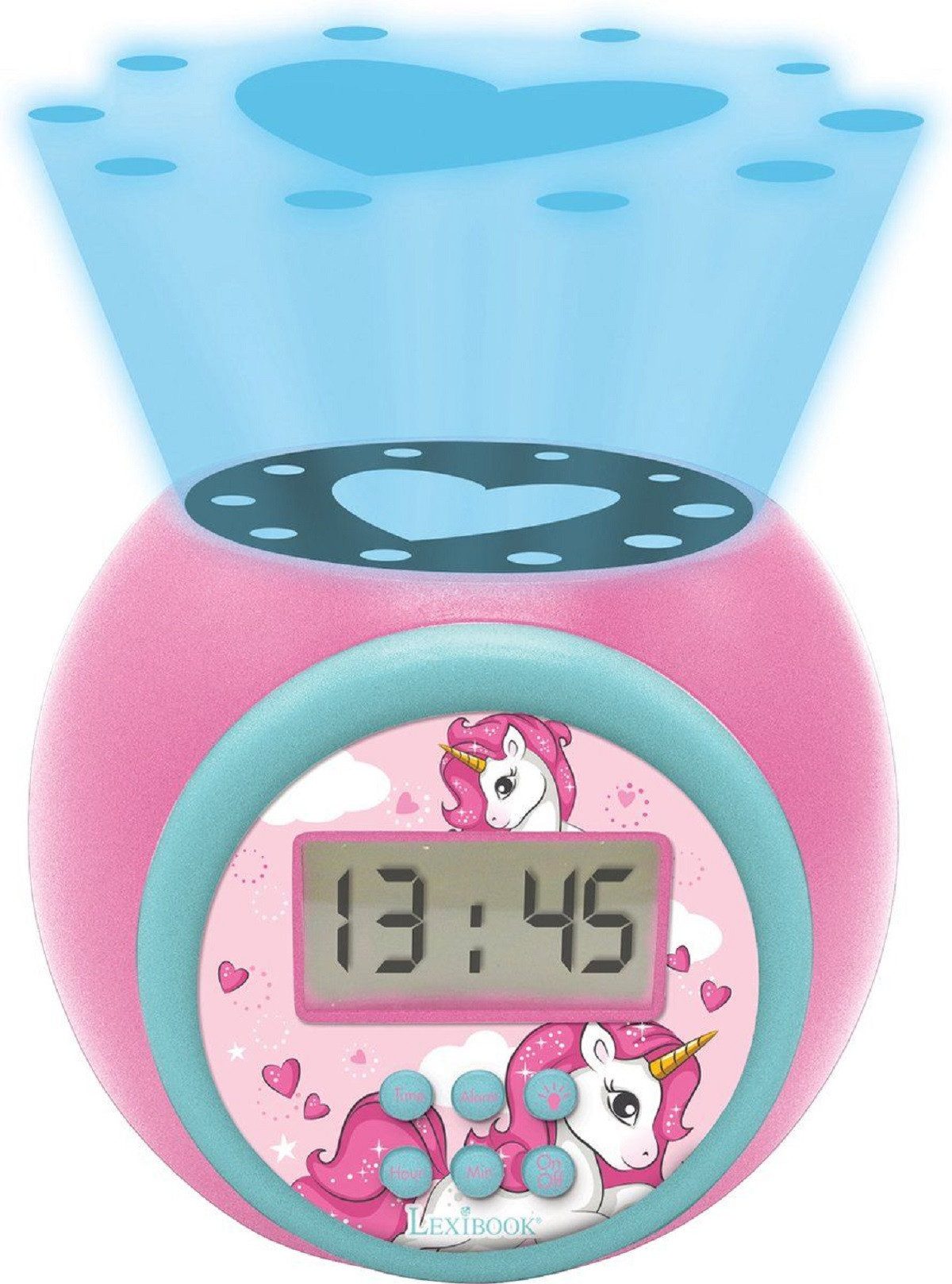Lexibook® Wecker Unicorn Projektor-Wecker LCD-Anzeige und magische Deckenprojektion