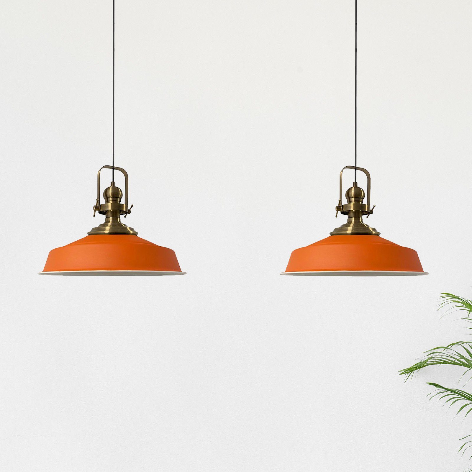 Bamyum Pendelleuchte Asletl Hängelampe aus Metall 2 Flammige, E27, Vintage Lampe, ohne Leuchtmittel – Bild 2 von 5
