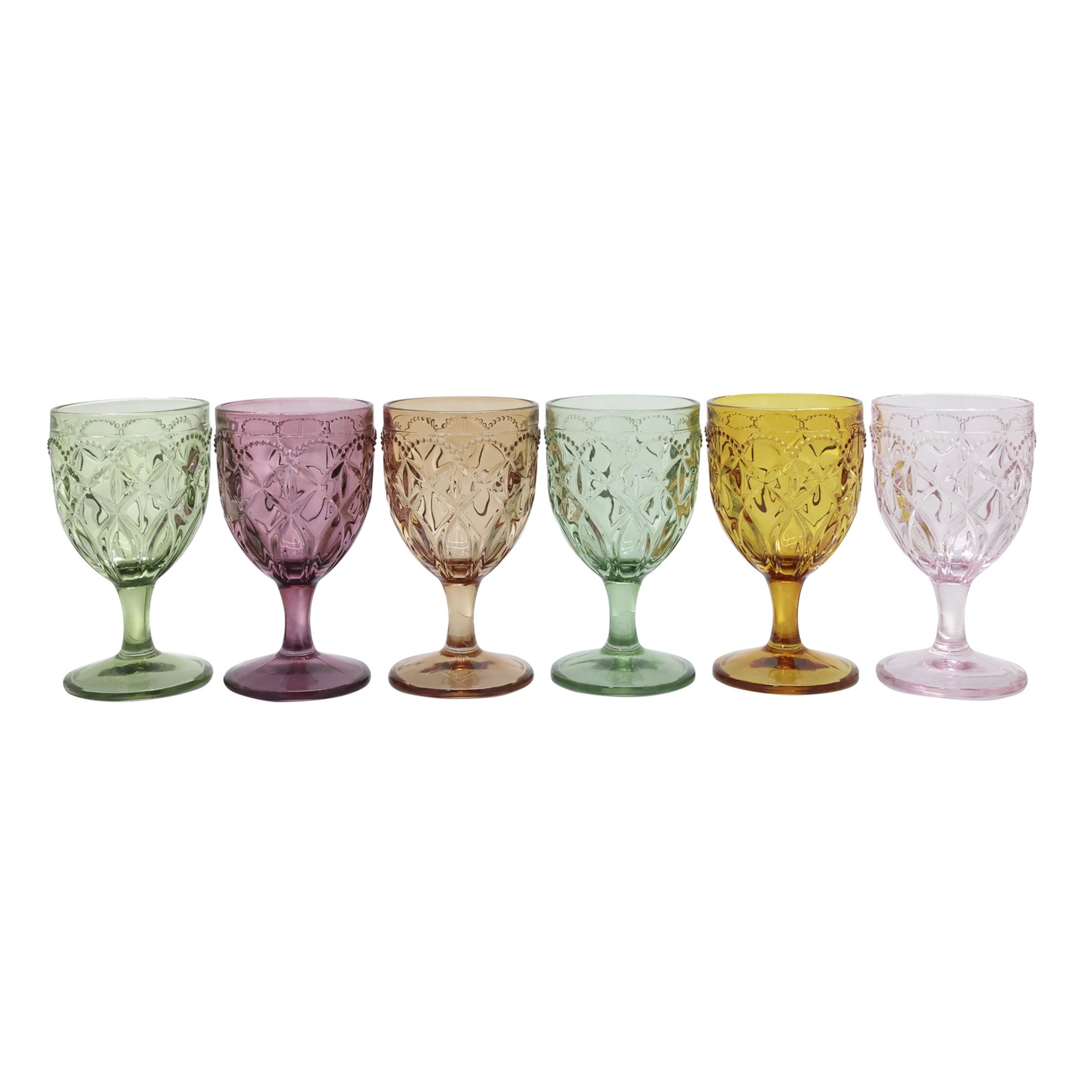 Chic Antique Weinglas Chic Antique Saint-Émilion Weinglas mit Muster 6er Set