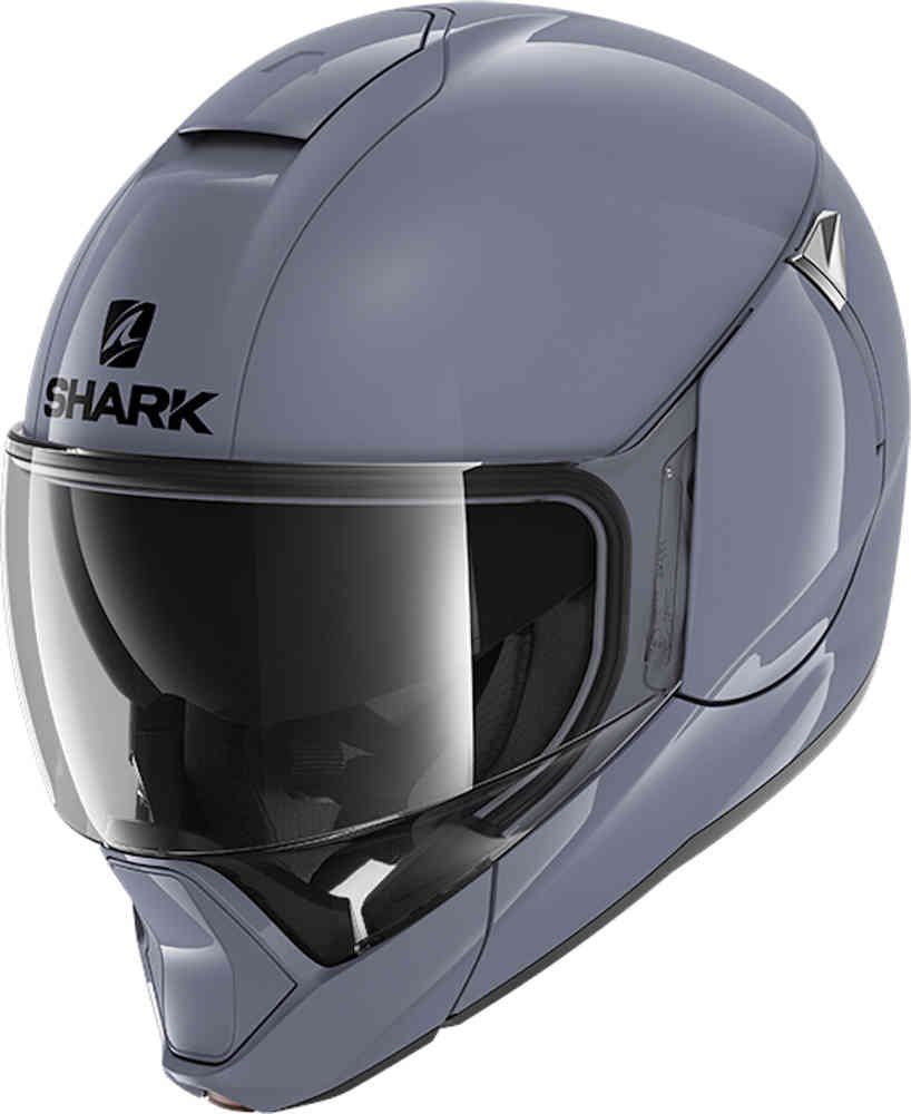 SHARK HELMETS Motorradhelm Shark Evojet Blank graphite-grau glanz