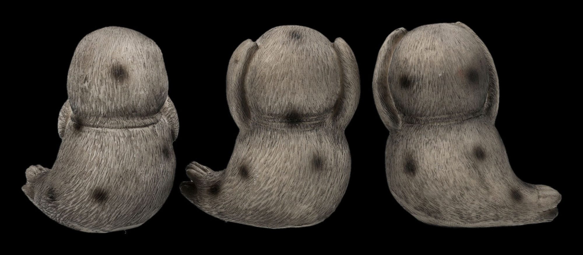 Figuren Shop GmbH Tierfigur Drei weise Seehunde Figur – Mini Statue Tiere Dekofigur Set 7,5 cm