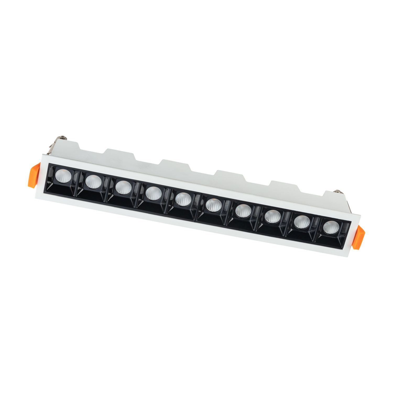 Licht-Erlebnisse Einbauleuchte LOMARIS, LED fest integriert, Warmweiß, LED Aluminium Weiß Schwarz eckig 3000 K warmweiß 1220 lm