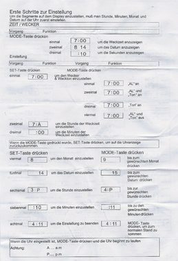 HR Autocomfort Reisewecker Miniatur Uhr Wecker 8 cm Solar und Batterie Timer mit Ständer original aus den 1980er Jahren