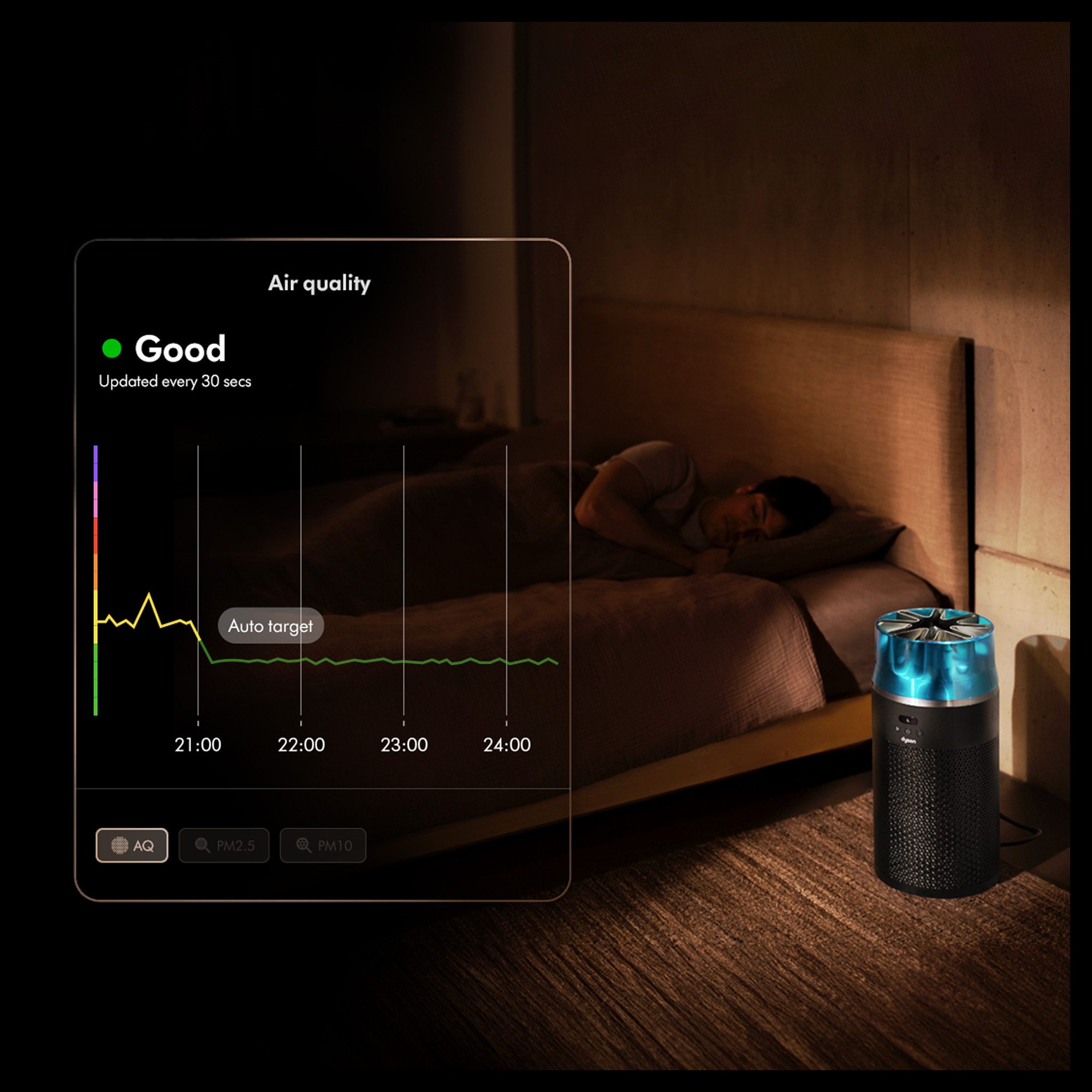 DYSON Luftreiniger HushJet Purifier Compact HJ10, für 100 m² Räume, Kompakt und leistungsstark. Und dennoch leise.