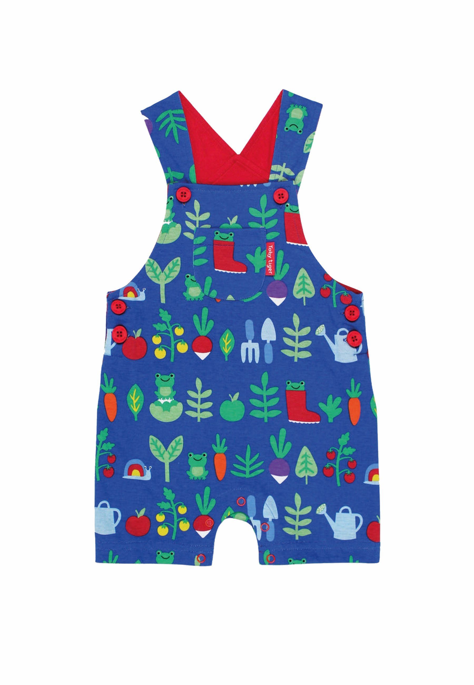 Latzhose Latzhose mit Garten Print