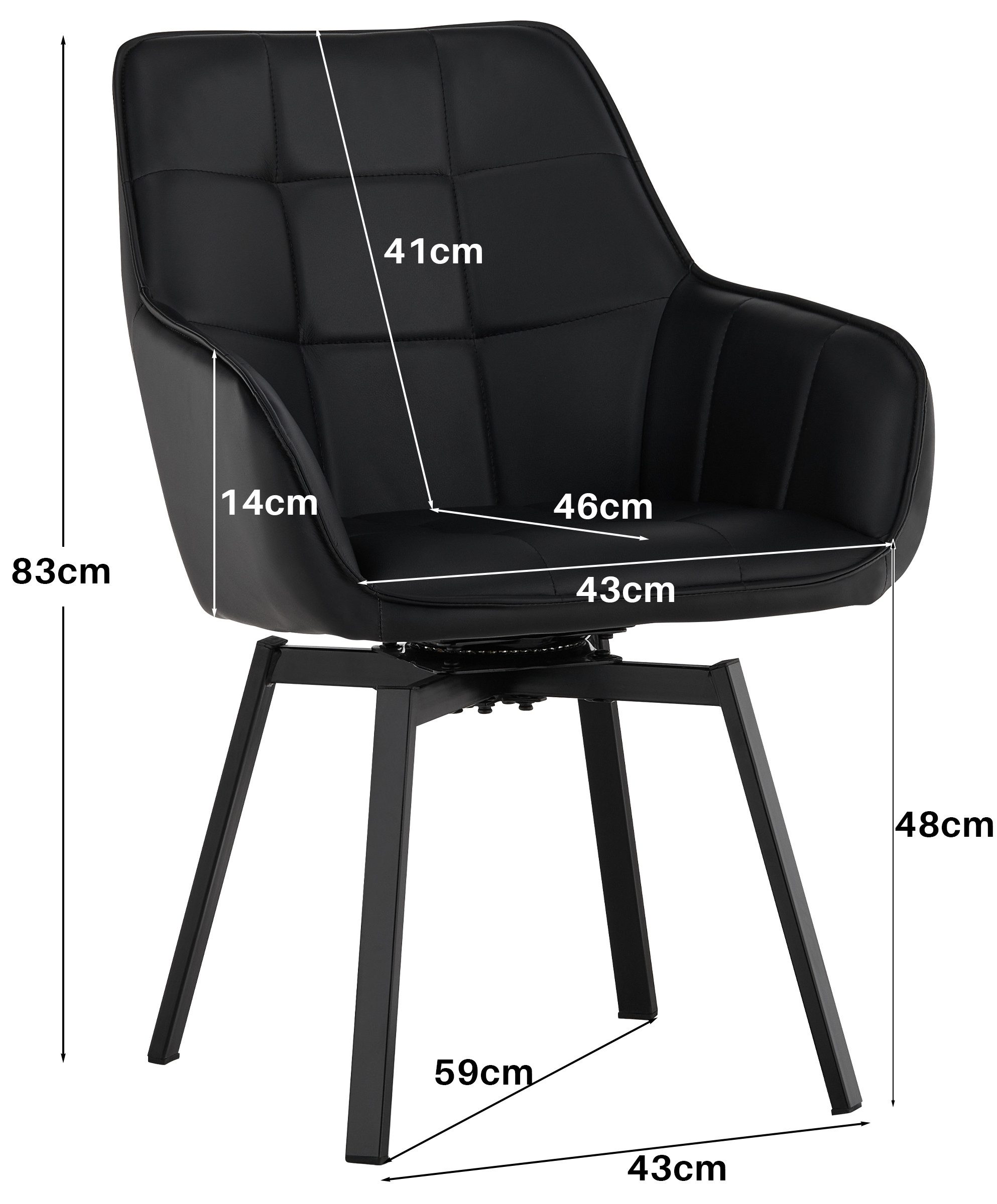 Ofcasa Esszimmerstuhl Kunstlderstuhl (2er Set), Gepolsterter günstig online kaufen