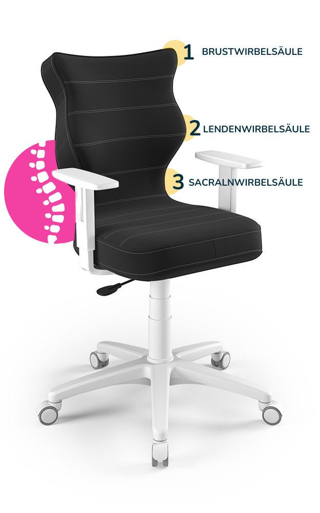 Raumhirsch Furniture Drehstuhl Jugendstuhl Duo weiß Velvet 17 Größe 6